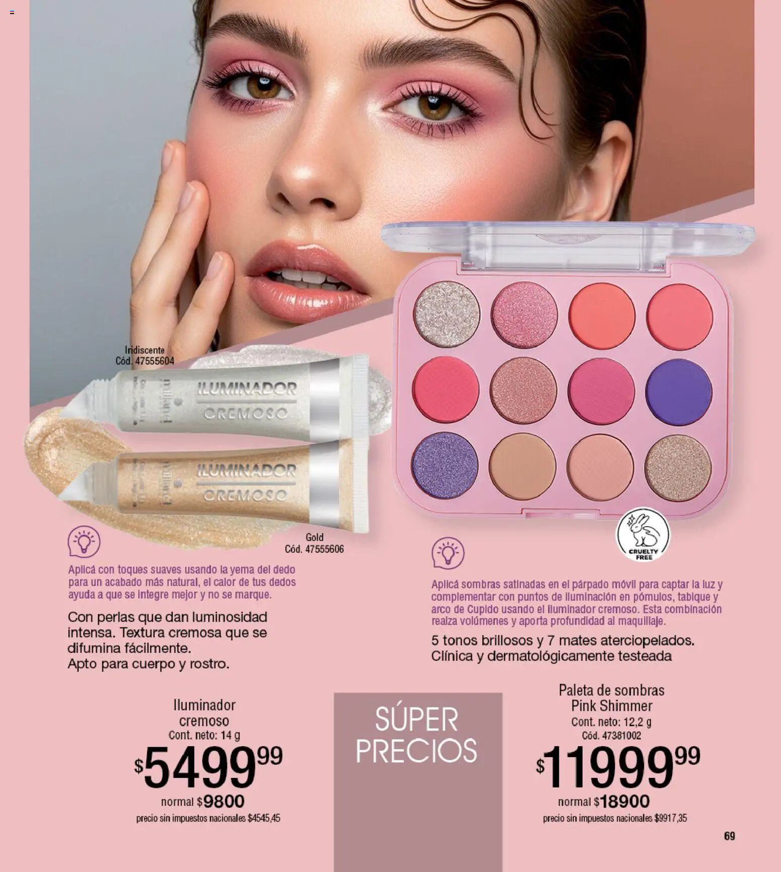 Millanel - Catálogo │ válido desde el 30/03/2026 | Página: 69 | Productos: Movil, Iluminador, Paleta, Iluminación
