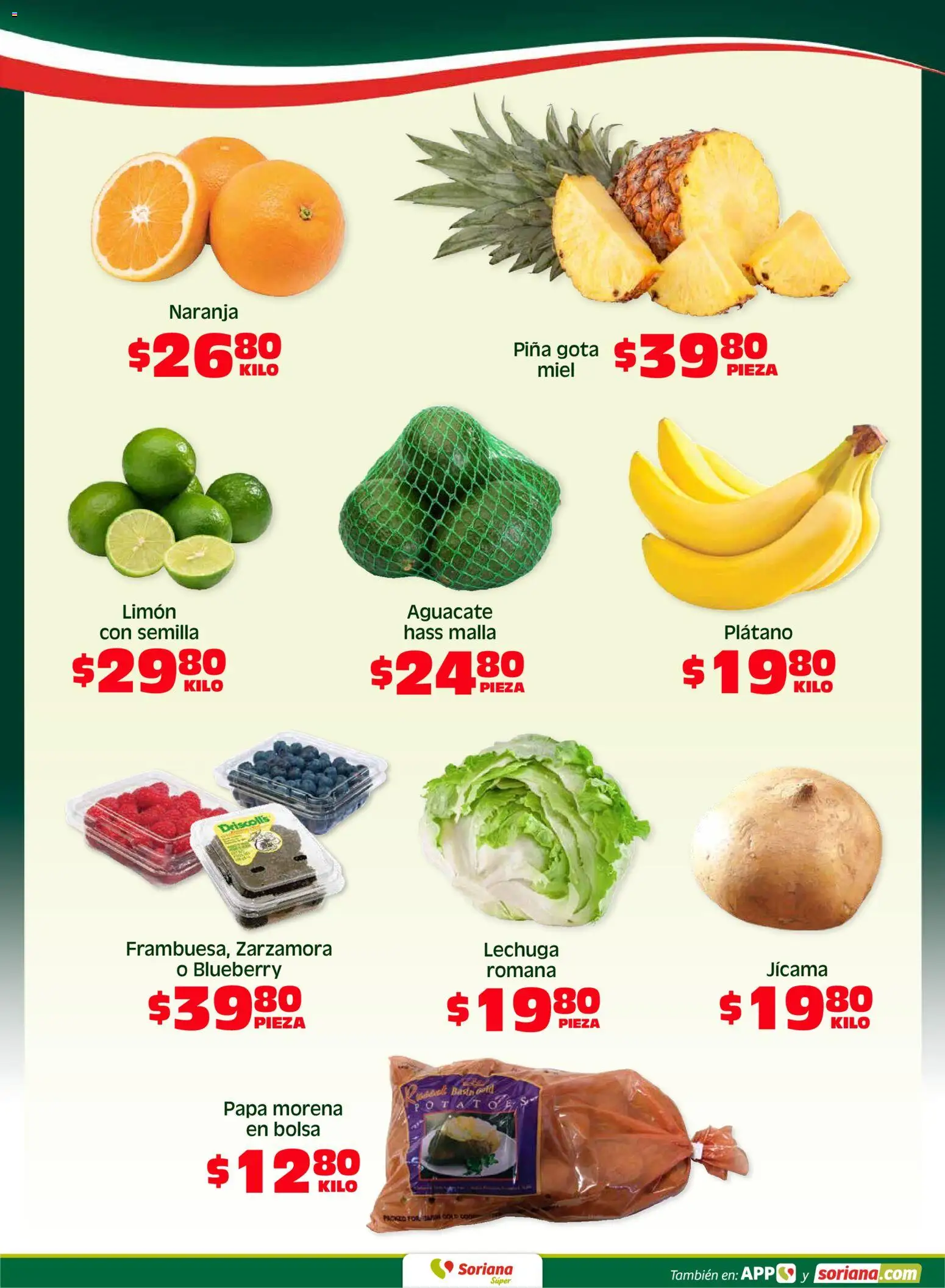 Nuevas ofertas de Soriana válidas en toda la República Mexicana desde el 15.05.2026. ¡Encuentra las mejores ofertas en Soriana Fin de Semana Súper: Saltillo y Torreón! | Página: 2 | Productos: Plátano, Limón, Lechuga, Malla