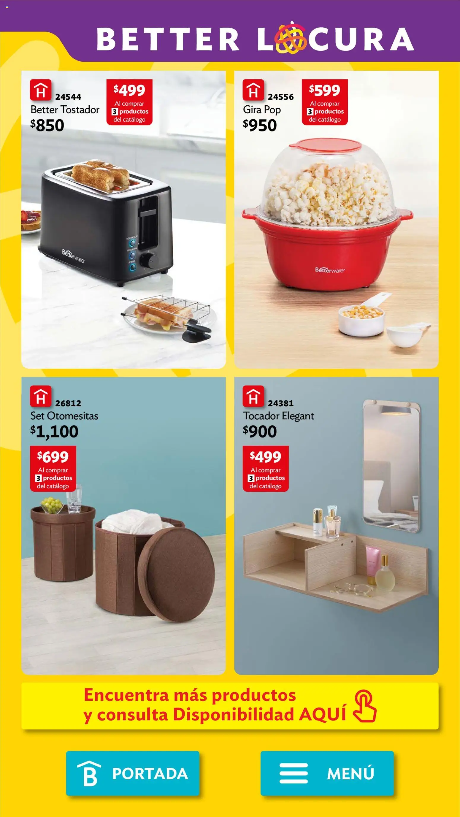 Nuevas ofertas de Betterware válidas en toda la República Mexicana desde el 31/08/2026. ¡Encuentra las mejores ofertas en Betterware campaña 9 2026! | Página: 113 | Productos: Tostador