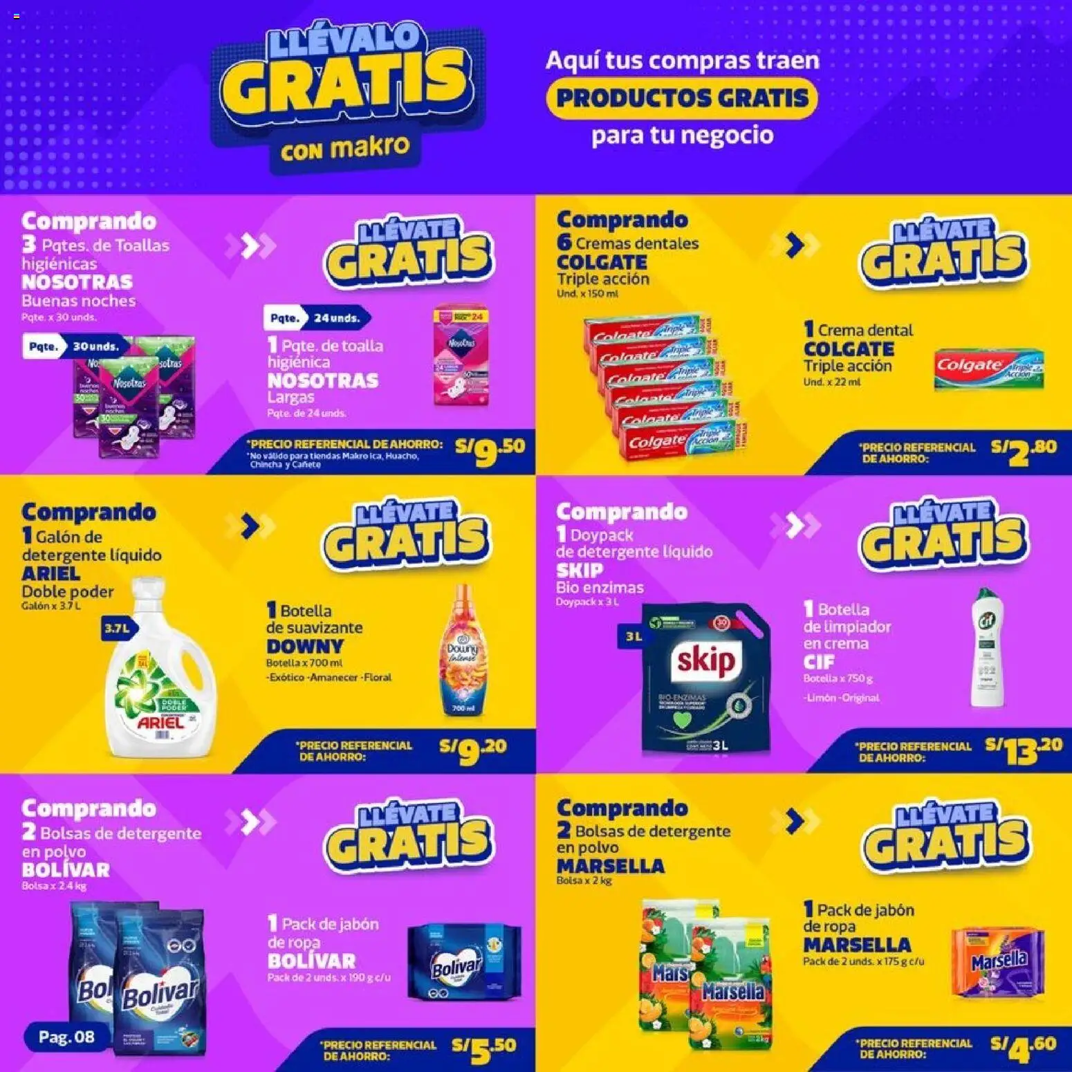 Catálogo Makro válido desde 04.06.2026 | Página: 8 | Productos: Jabón, Detergente, Ropa, Polvo