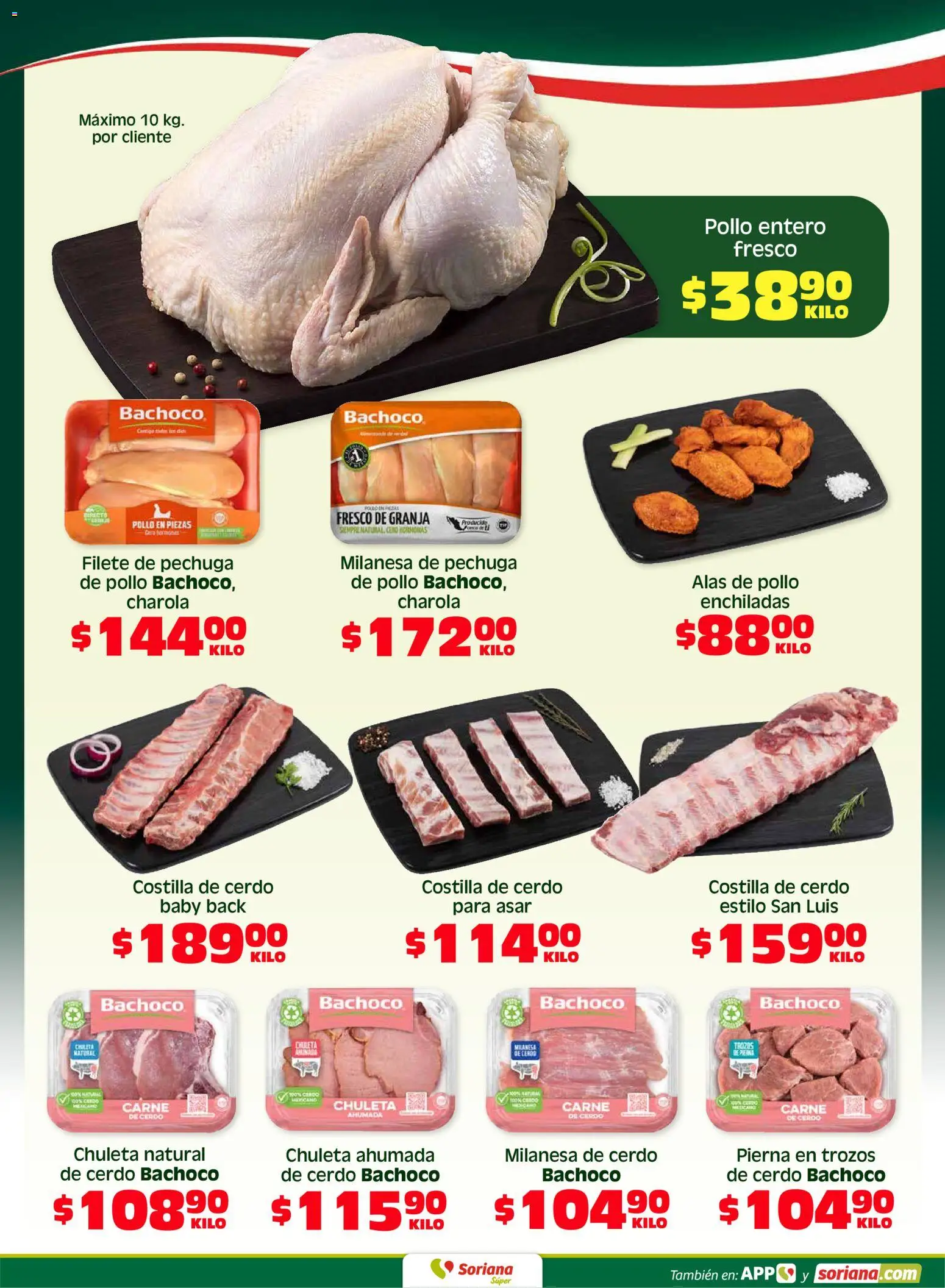 Nuevas ofertas de Soriana válidas en toda la República Mexicana desde el 01.05.2026. ¡Encuentra las mejores ofertas en Soriana Fin de Semana Súper: Chih, Delicias, Dur y Coah (excepto Saltillo)! | Página: 3 | Productos: Pollo, Milanesa, Cerdo