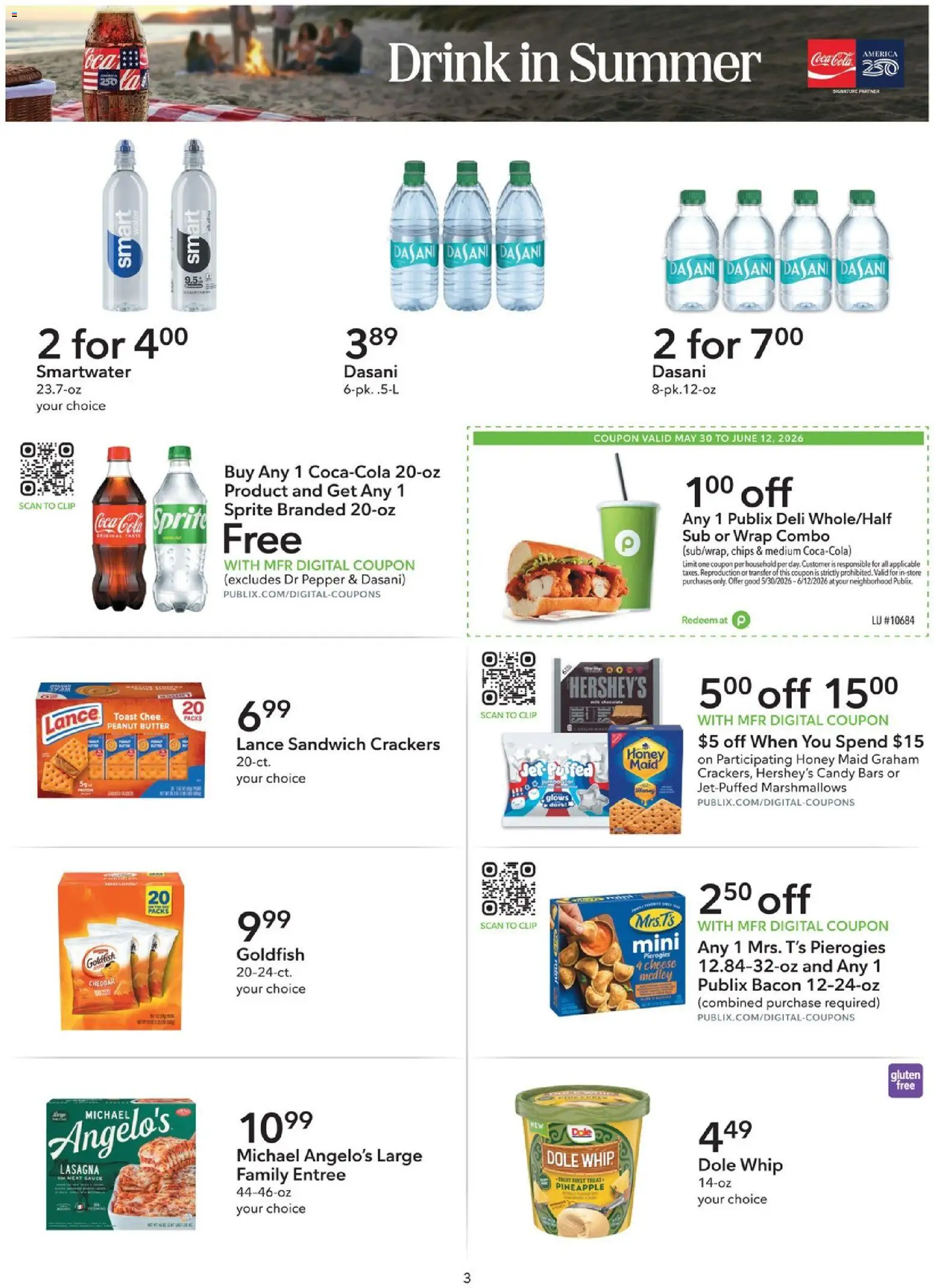 Publix Extra Savings - valid from 30.05.2026 | Page: 3 | Products: Clip, Butter, Pineapple, Sauce