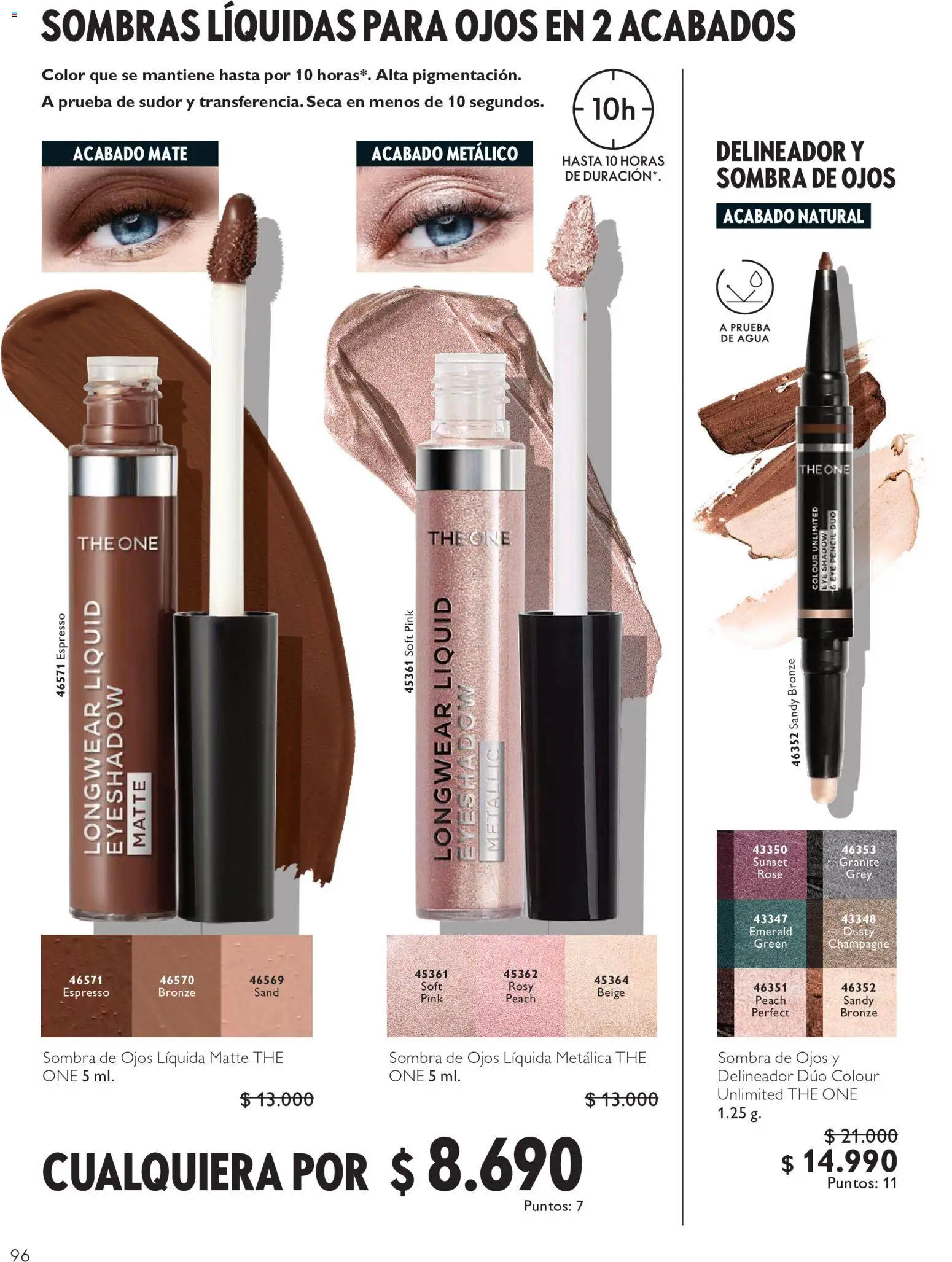 Oriflame Ofertas │ válido desde el 10.07.2026 | Página: 96 | Productos: Agua, Mate, Sombra, Delineador