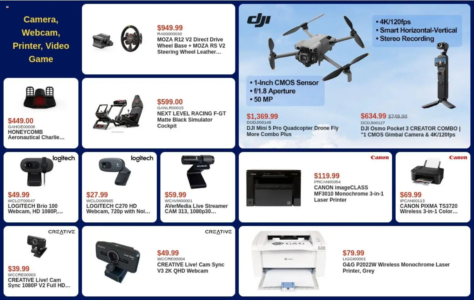 Canada Computers flyer valid from Jul 10, 2026 | Page: 9 | Products: Printer, Video, Camera, Game
