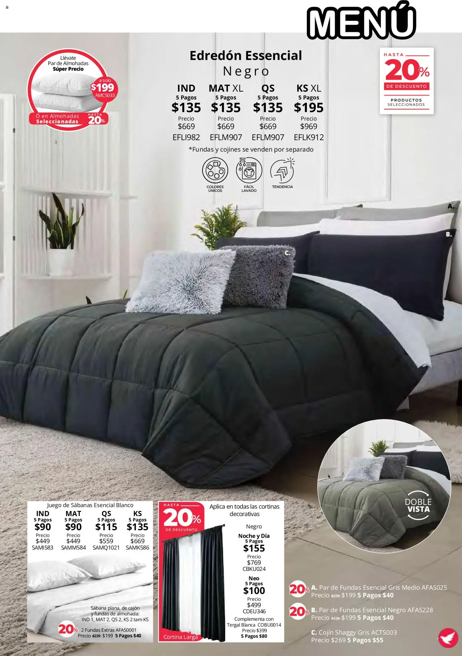 Nuevas ofertas de Colchas Concord válidas en toda la República Mexicana desde el 01/08/2026. ¡Encuentra las mejores ofertas en Colchas Concord catálogo! | Página: 44 | Productos: Juego, Almohada, Sabanas, Cortinas