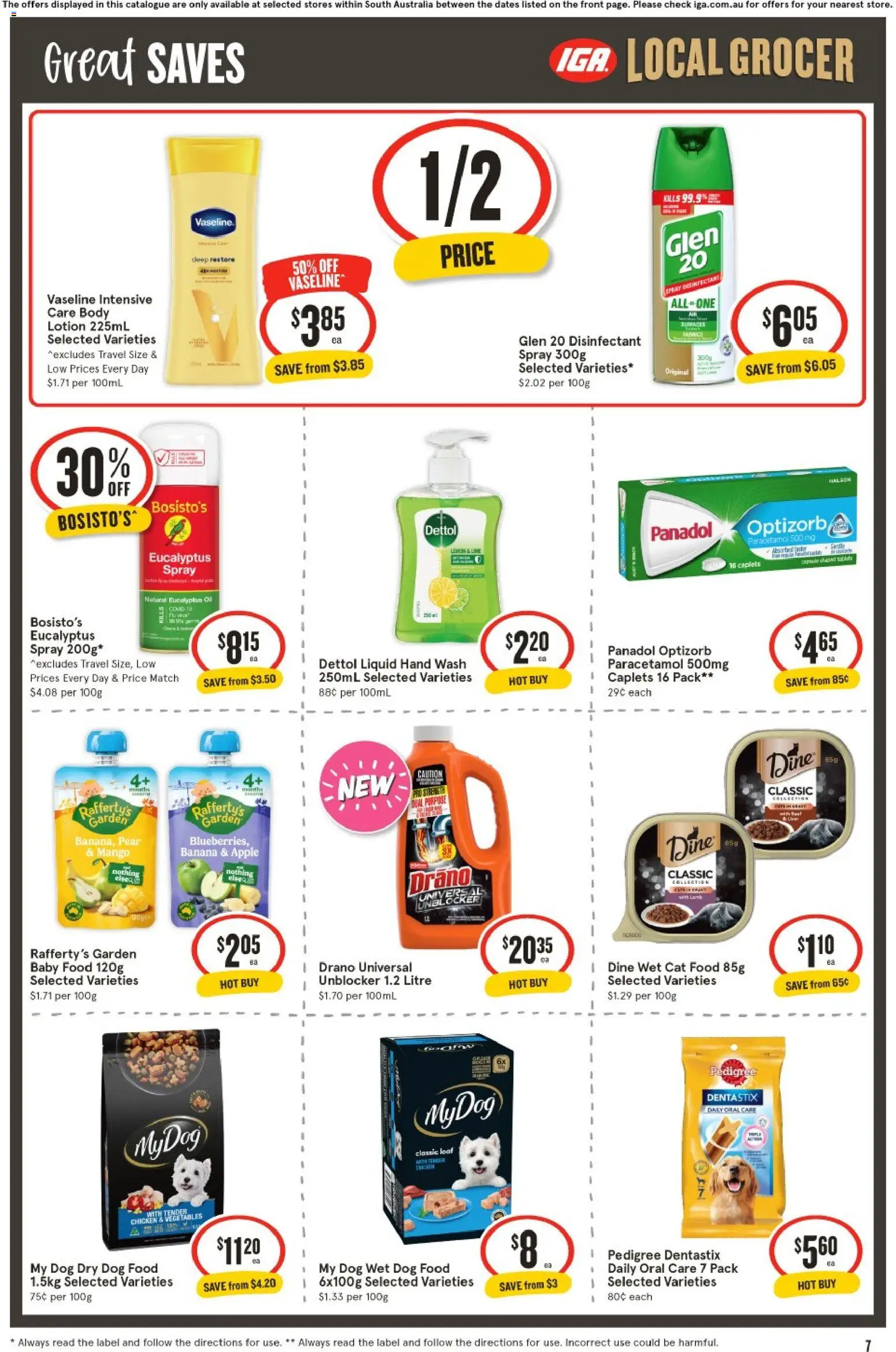 IGA catalogue - valid from 22/07/2026 | Page: 8 | Products: Dog food, Baby food, Pear, Hand wash