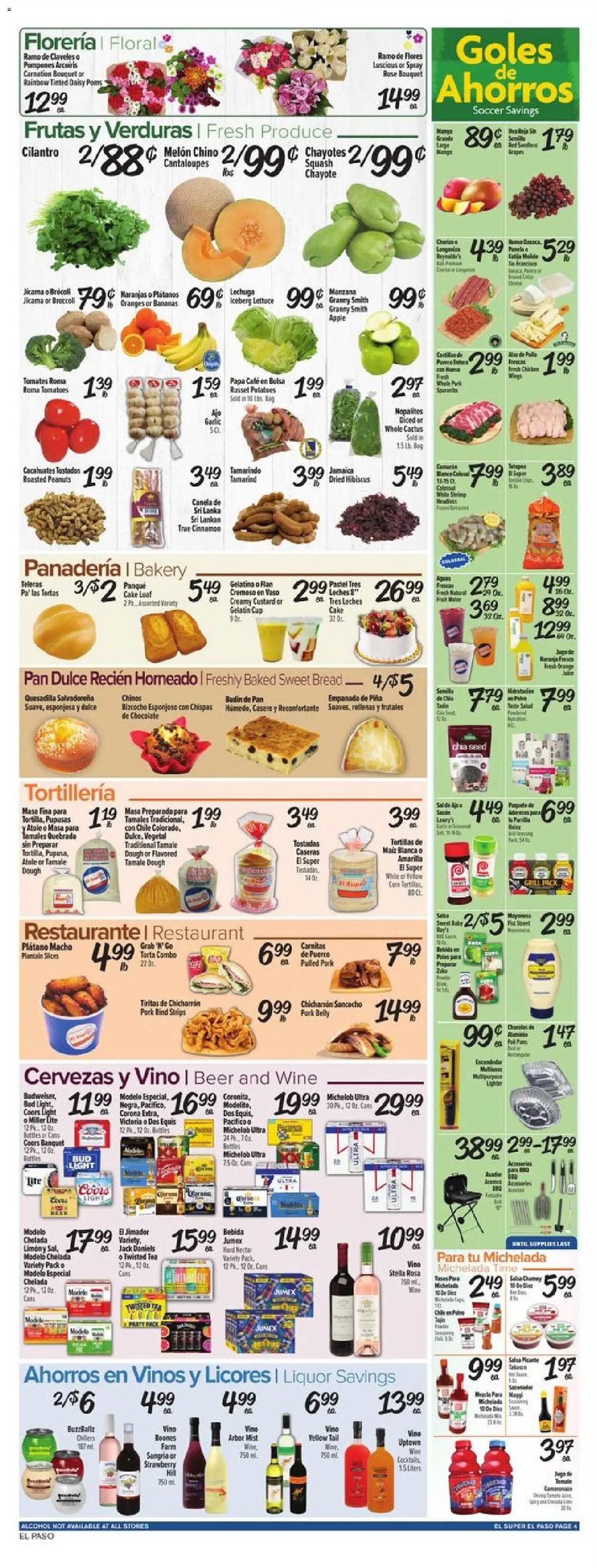 El Super Weekly Ad - TX - valid from 03.06.2026 | Page: 4 | Products: Corn, Pan, Bread, Oranges