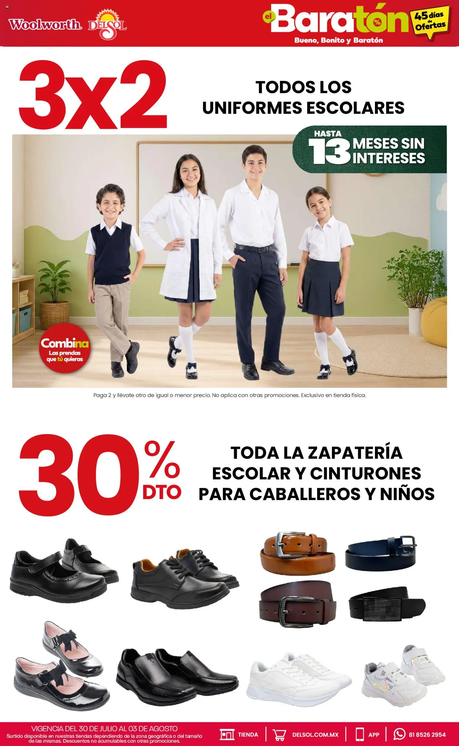 Nuevas ofertas de Del Sol y Woolworth válidas en toda la República Mexicana desde el 30/07/2026. ¡Encuentra las mejores ofertas en Del Sol y Woolworth catálogo Bueno, Bonito y Baratón! | Página: 2
