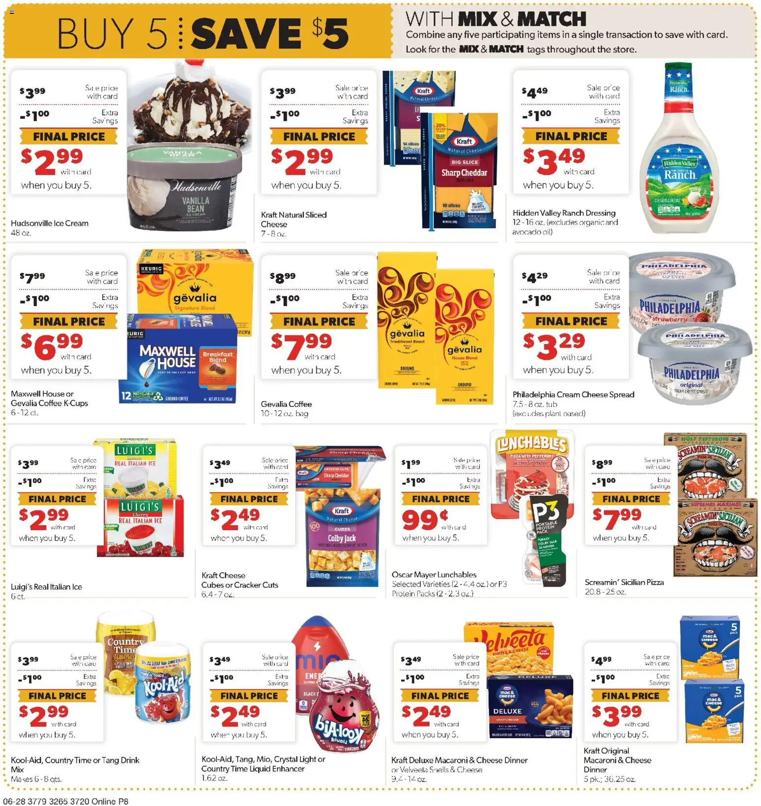 Family Fare Weekly Ad - valid from 06/28/2026 | Page: 5 | Products: Pizza, Cream, Ice cream, Avocado