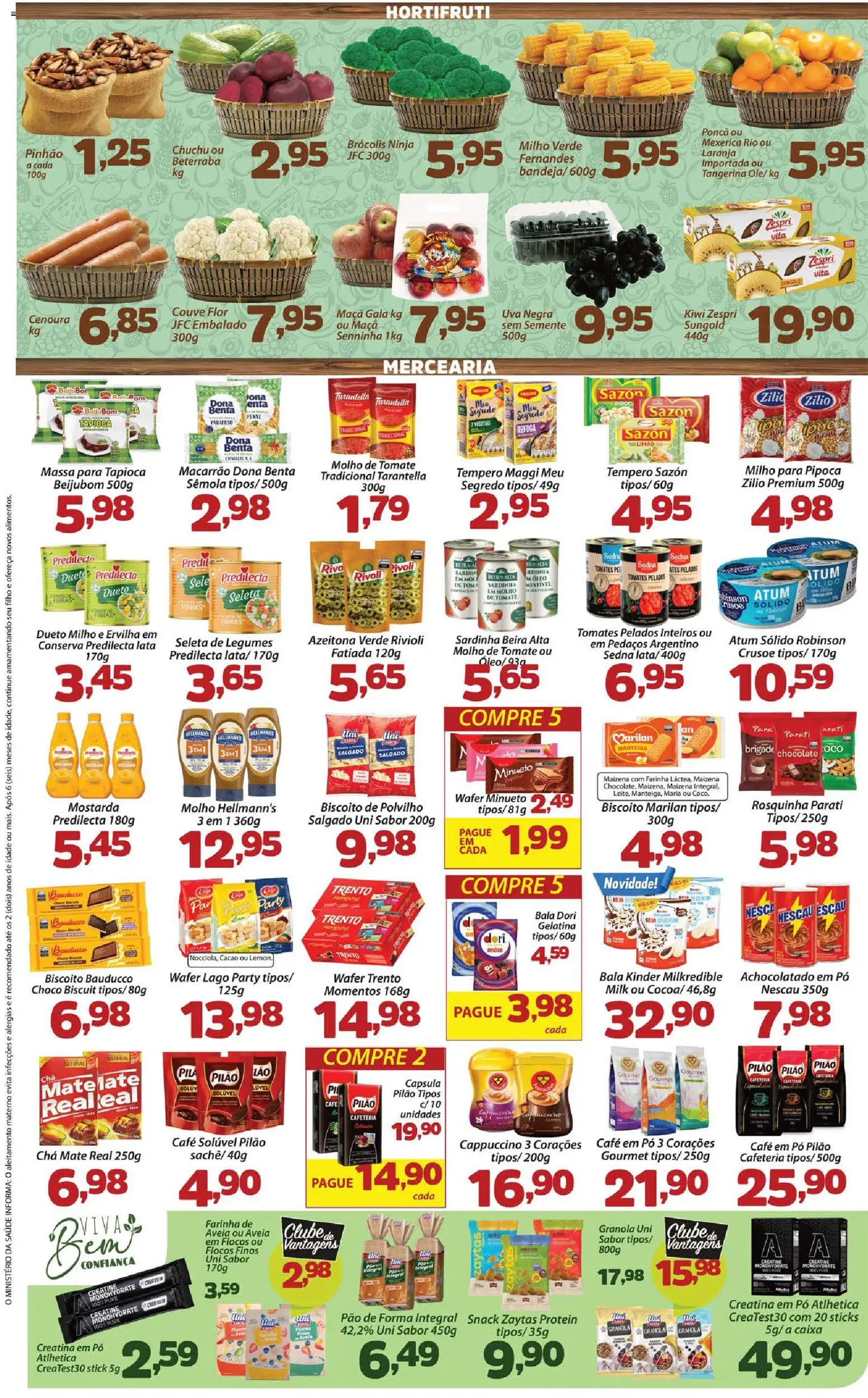 Confiança Folheto - válido de 07/07/2026 | Página: 2 | Produtos: Beterraba, Achocolatado, Polvilho, Tapioca