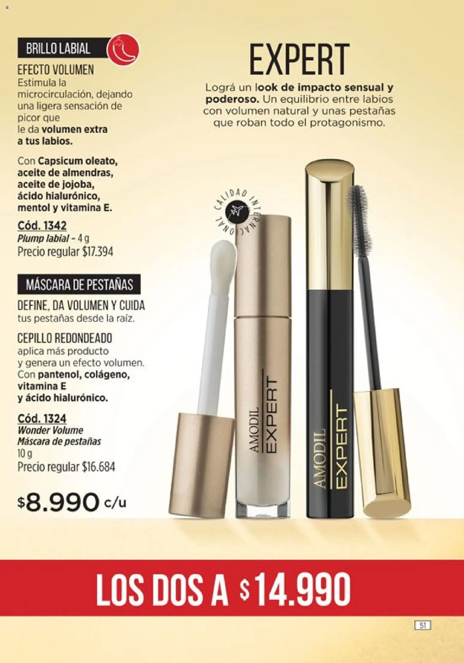 Catálogo Amodil Campaña 4 │ válido desde el 01/03/2026 | Página: 51 | Productos: Cepillo, Máscara, Mascara de pestañas, Brillo