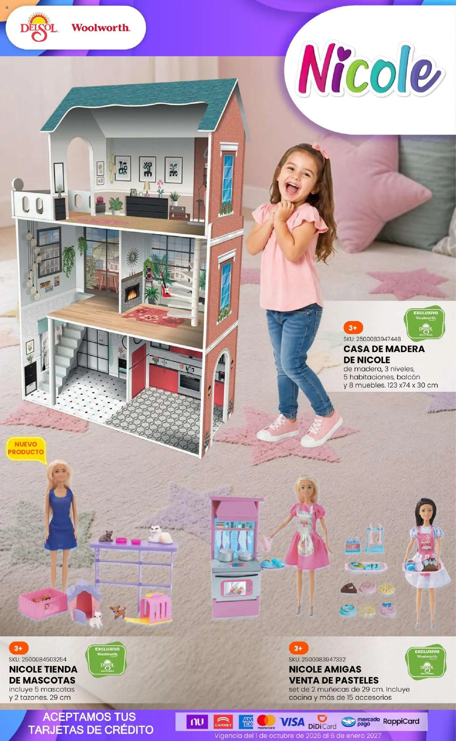 Nuevas ofertas de Del Sol y Woolworth válidas en toda la República Mexicana desde el 01/10/2026. ¡Encuentra las mejores ofertas en Del Sol y Woolworth catálogo El Castillo del Juguete! | Página: 43 | Productos: Cocina, Pasteles