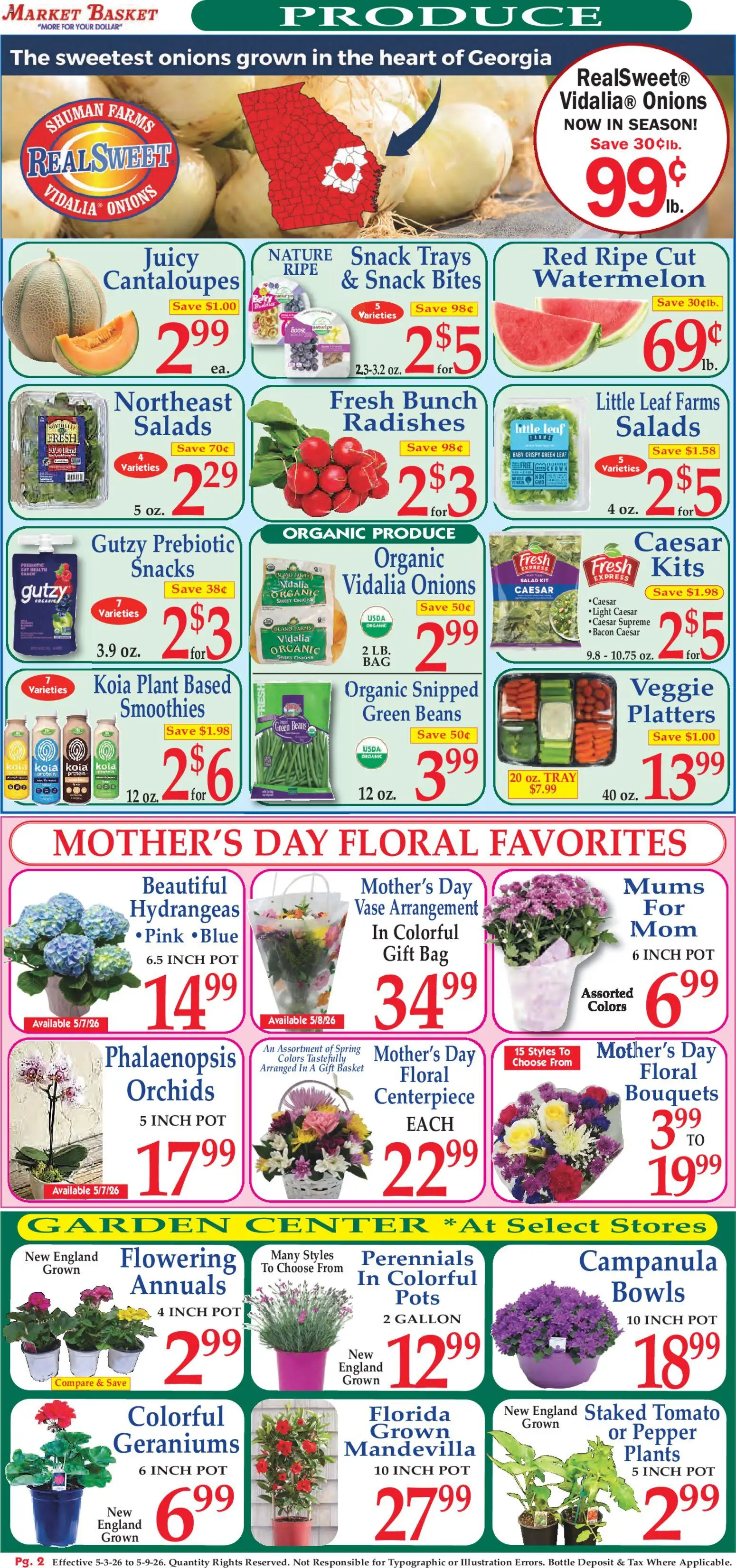 Market Basket Ad - valid from 03.05.2026 | Page: 2 | Products: Basket, Vase, Salad, Watermelon