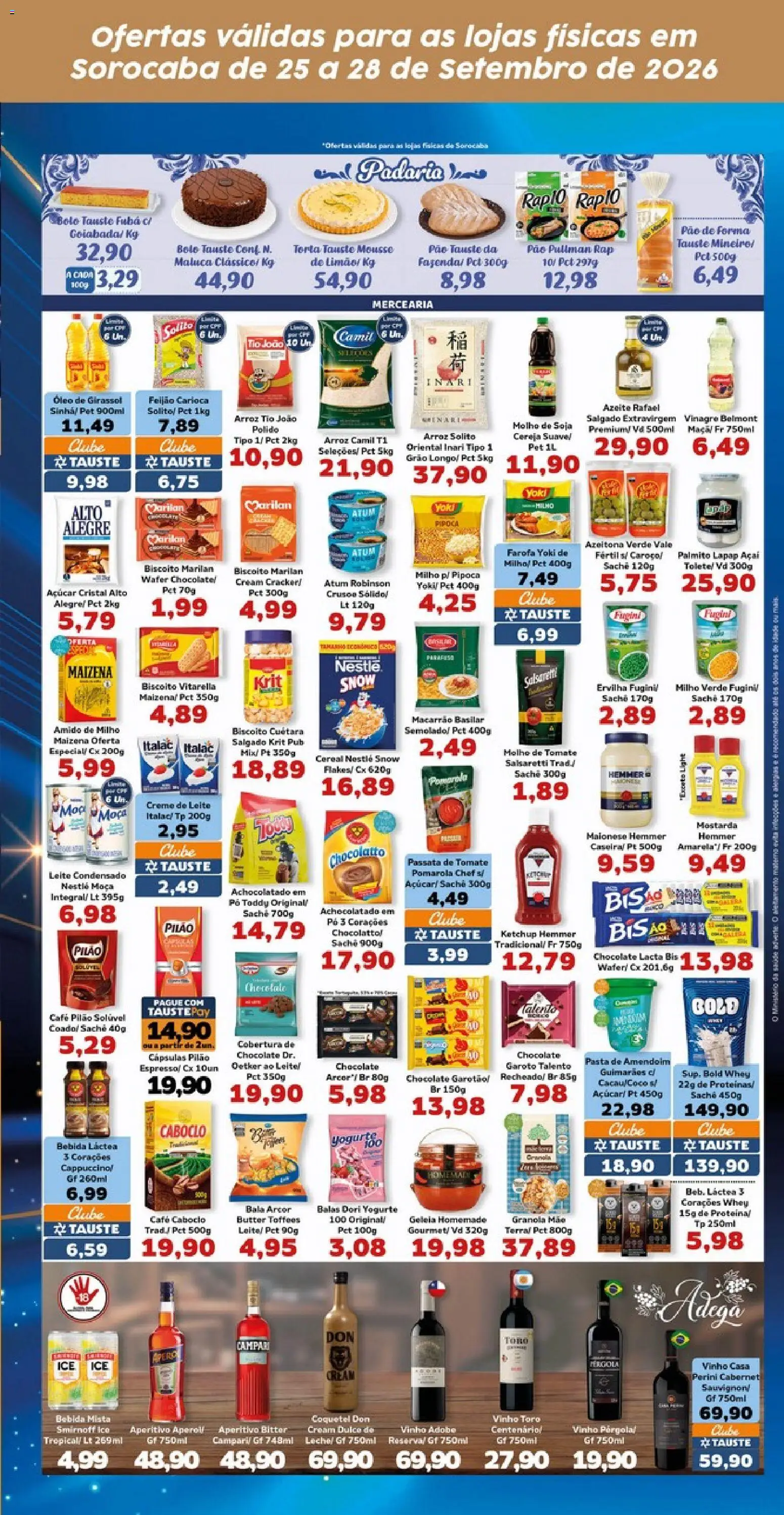 Tauste Folheto - válido de 25/09/2026 | Página: 3 | Produtos: Balas, Cápsulas, Pó, Granola