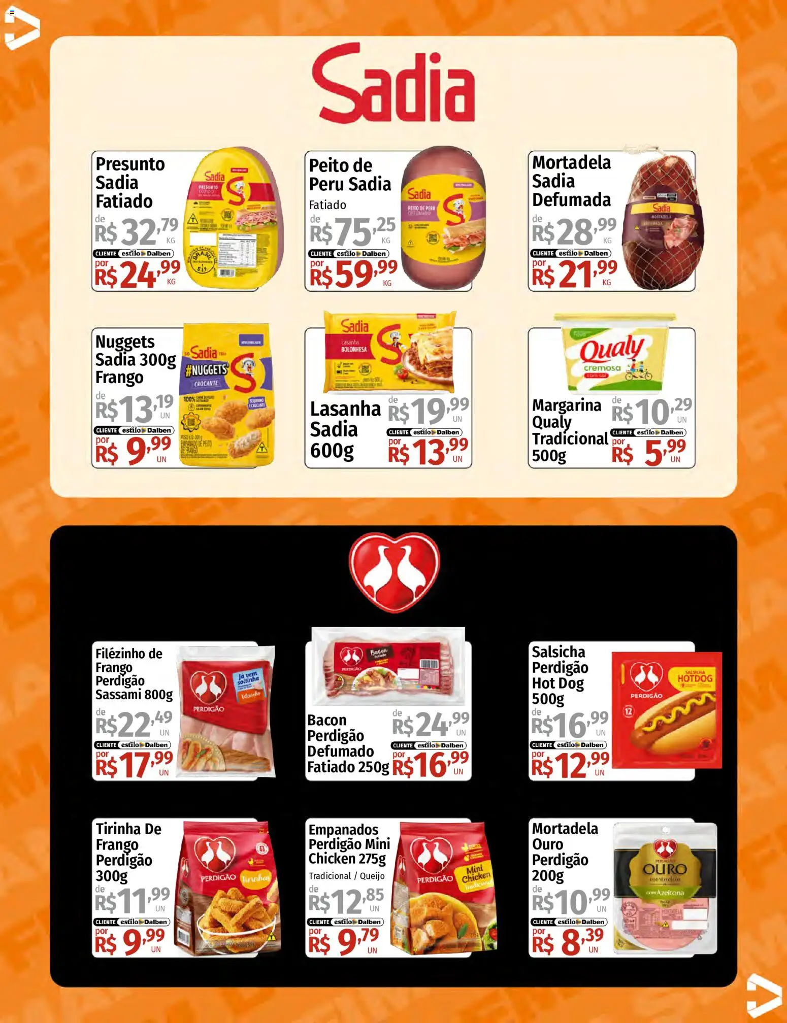 Supermercado Dalben Folheto - válido de 25/09/2026 | Página: 11 | Produtos: Salsicha, Queijo, Presunto, Peru