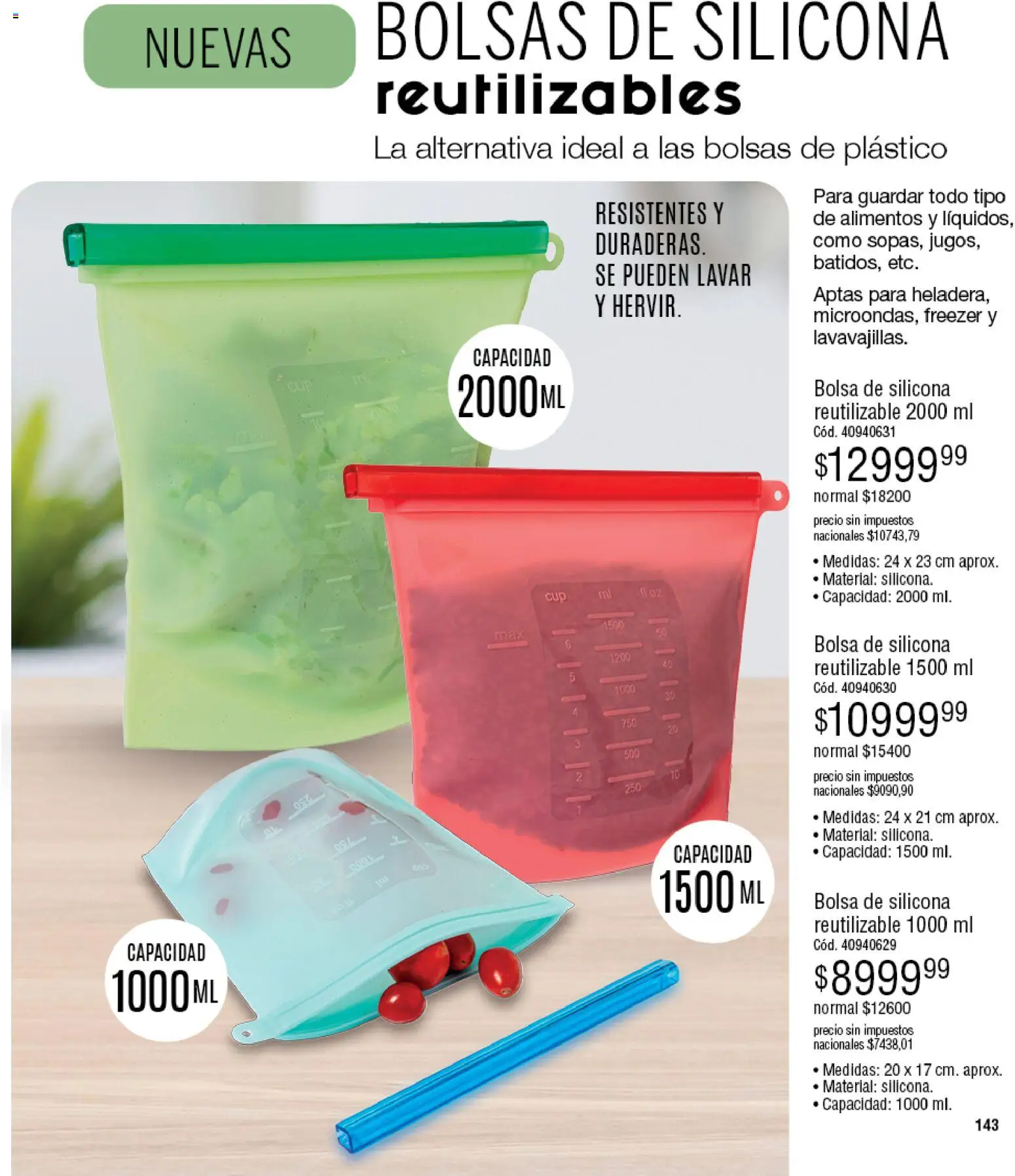 Millanel - Catálogo │ válido desde el 30/03/2026 | Página: 143 | Productos: Bolsa, Alimentos, Freezer