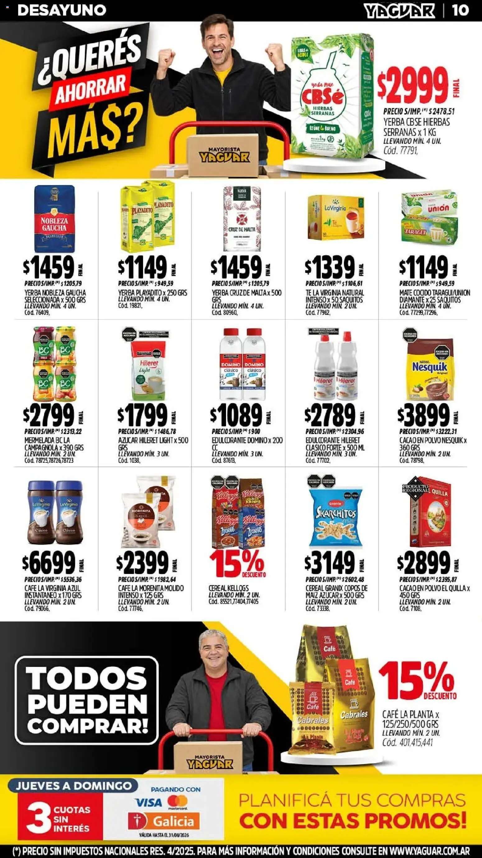 Yaguar - Oferta Semanal Santa Fé │ válido desde el 17/07/2026 | Página: 12 | Productos: Hierbas, Edulcorante, Café, Planta