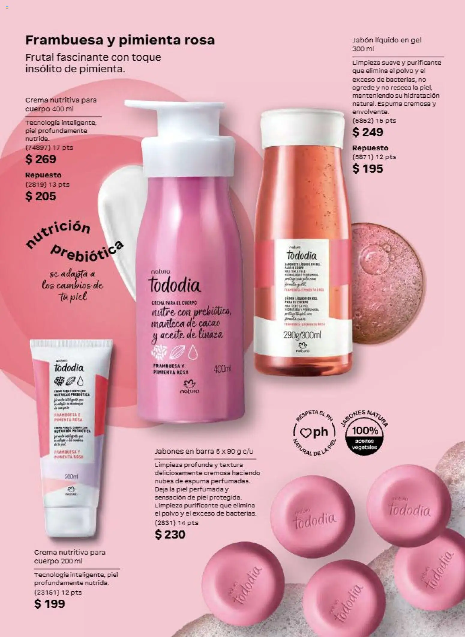 Nuevas ofertas de Natura válidas en toda la República Mexicana desde el 11/09/2026. ¡Encuentra las mejores ofertas en Natura campaña 14 2026! | Página: 113 | Productos: Jabón líquido, Aceite, Espuma, Jabón