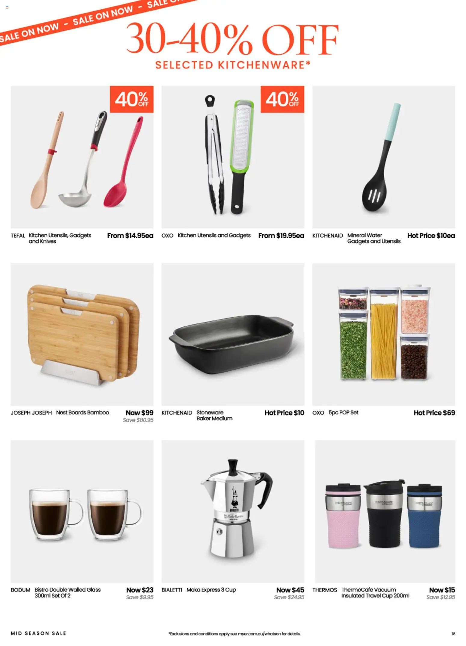 Myer catalogue - valid from 09/09/2026 | Page: 18 | Products: Mineral water, Utensils, Water, Knives