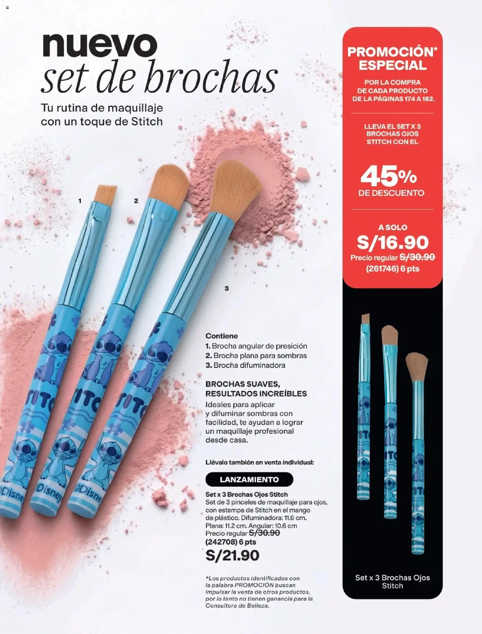 Catálogo Avon válido desde 22/07/2026 | Página: 174 | Productos: Brocha, Mango, Té, Maquillaje