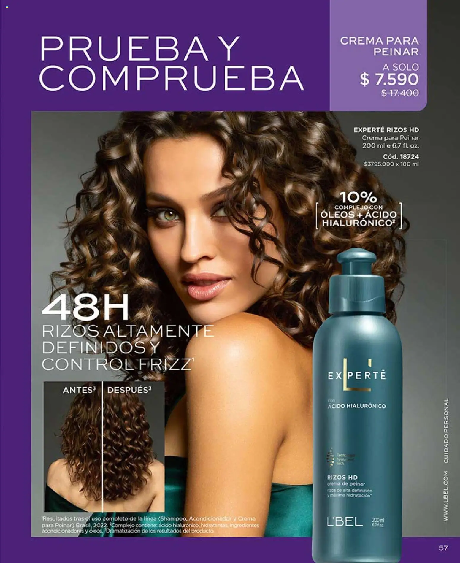 Catálogo L'Bel Campaña 6 │ válido desde el 31.03.2026 | Página: 61 | Productos: Crema de peinar, Acondicionador, Crema