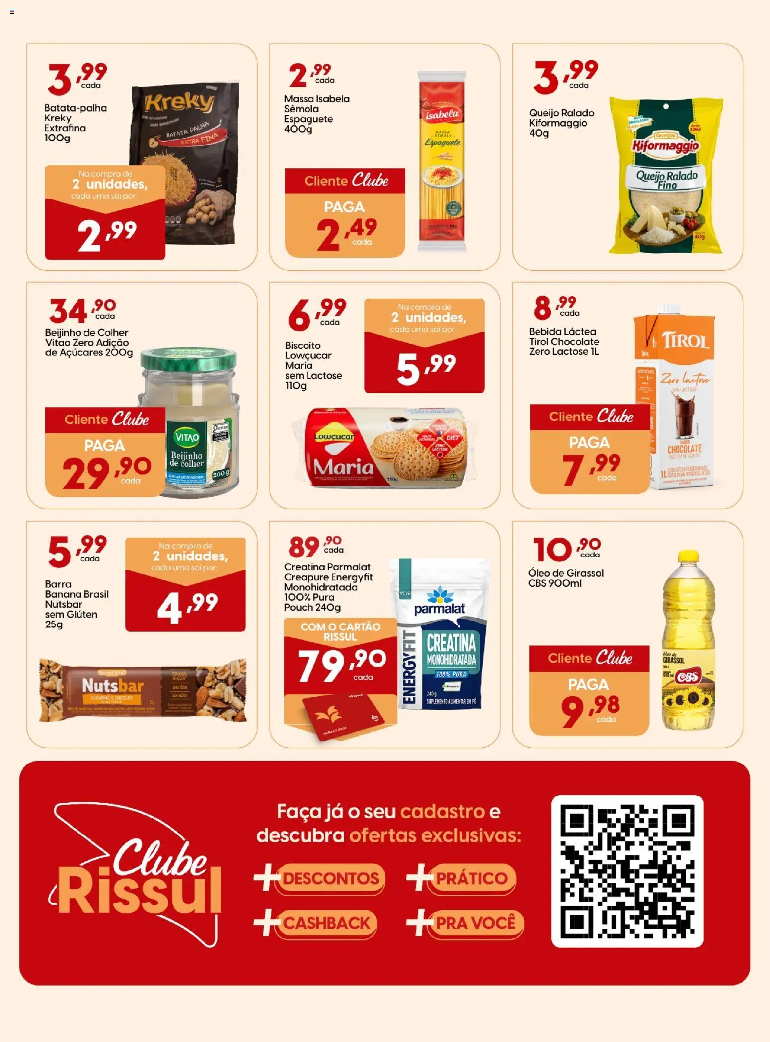 Rissul Folheto - válido de 04.06.2026 | Página: 5 | Produtos: Creatina, Chocolate, Massa, Batata palha