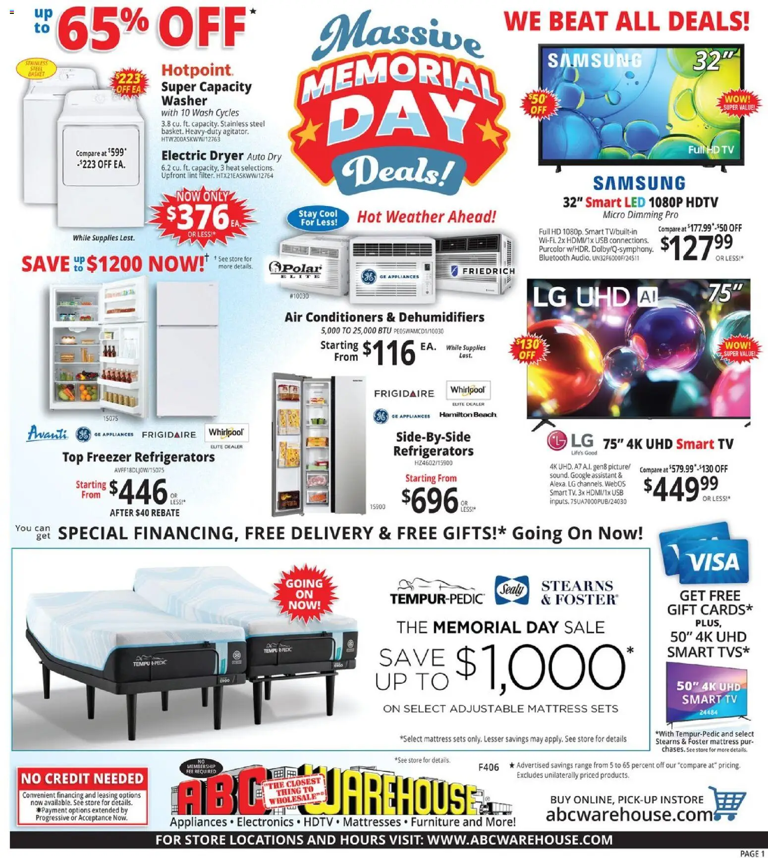 ABC Warehouse Weekly Ad - valid from 17.05.2026 | Page: 1
