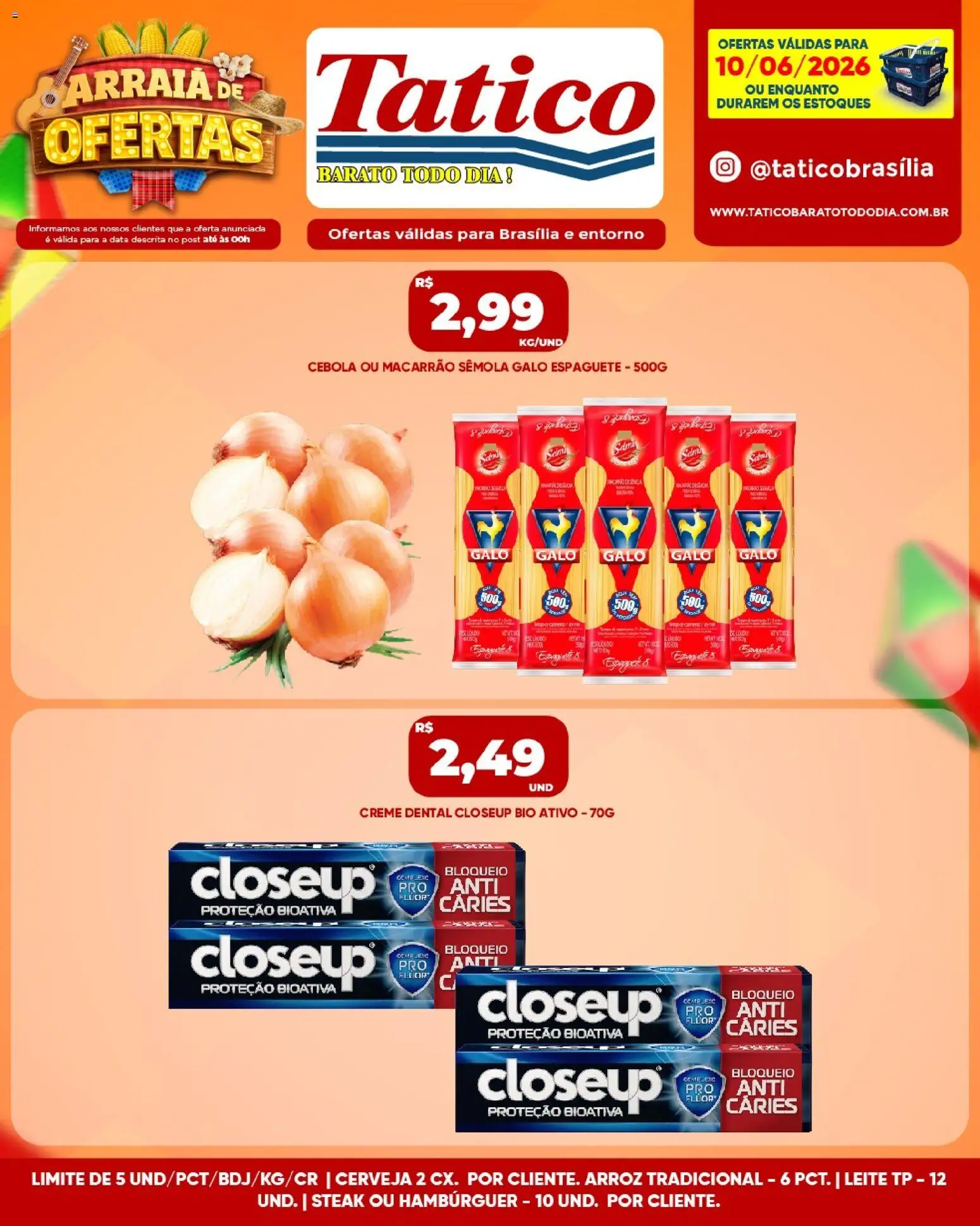 Tatico Folheto - válido de 11.06.2026 | Página: 36 | Produtos: Cebola, Cerveja, Creme, Creme dental