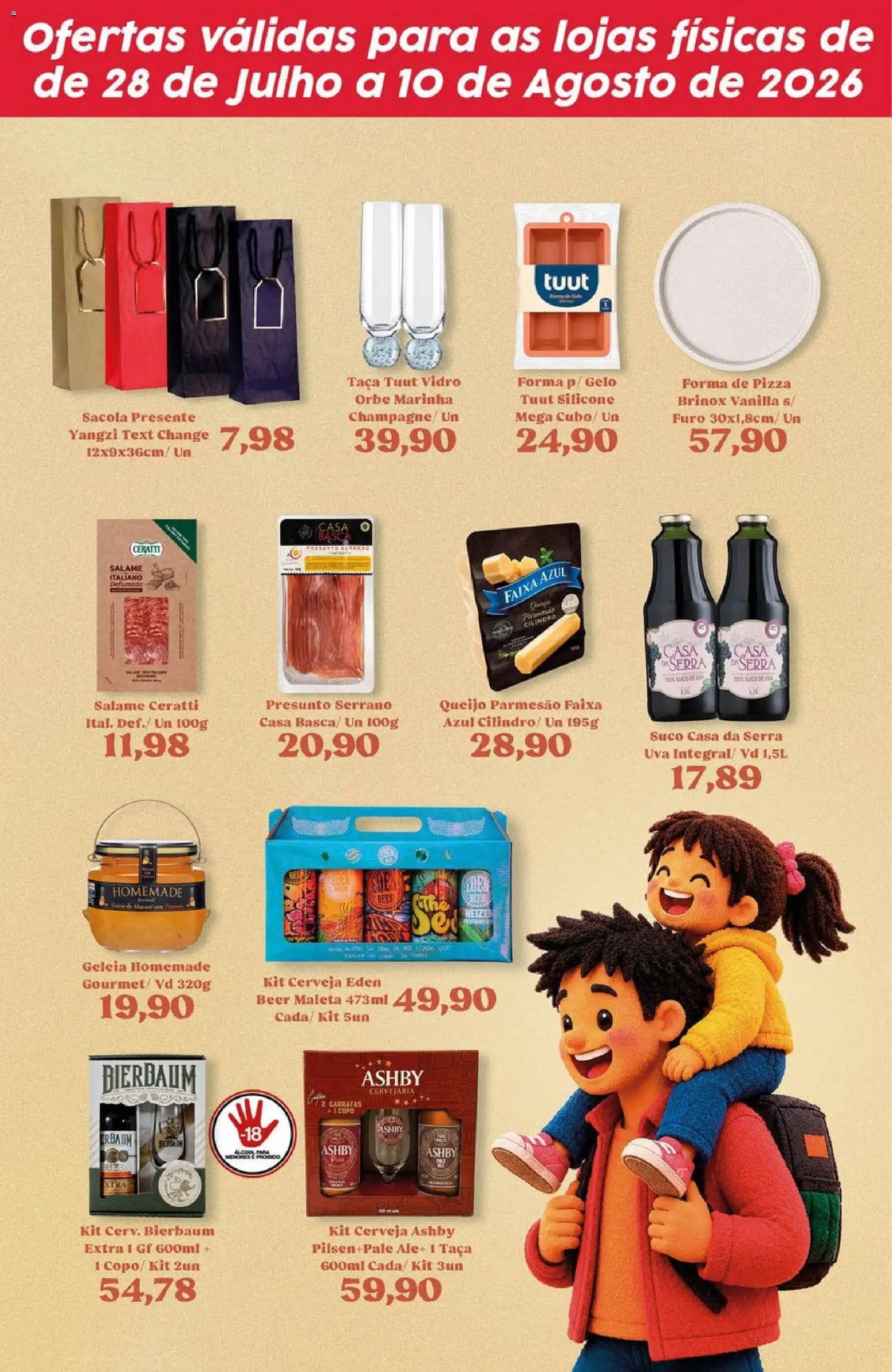 Tauste Folheto - válido de 28/07/2026 | Página: 5 | Produtos: Queijo, Salame, Pizza, Geleia