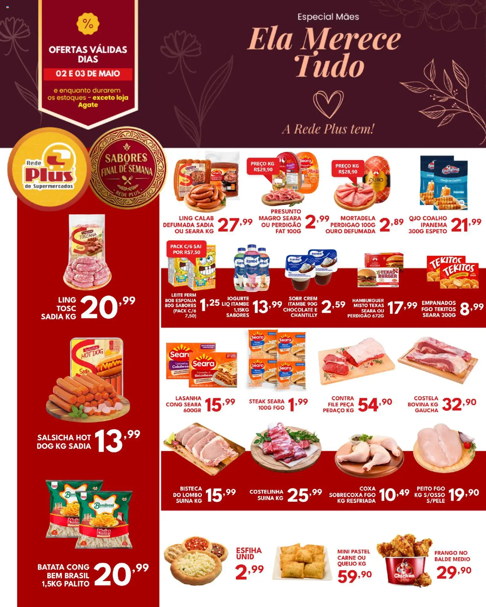 Rede Plus Supermercados Folheto - válido de 04.05.2026 | Página: 2 | Produtos: Esponja, Queijo, Batata, Frango