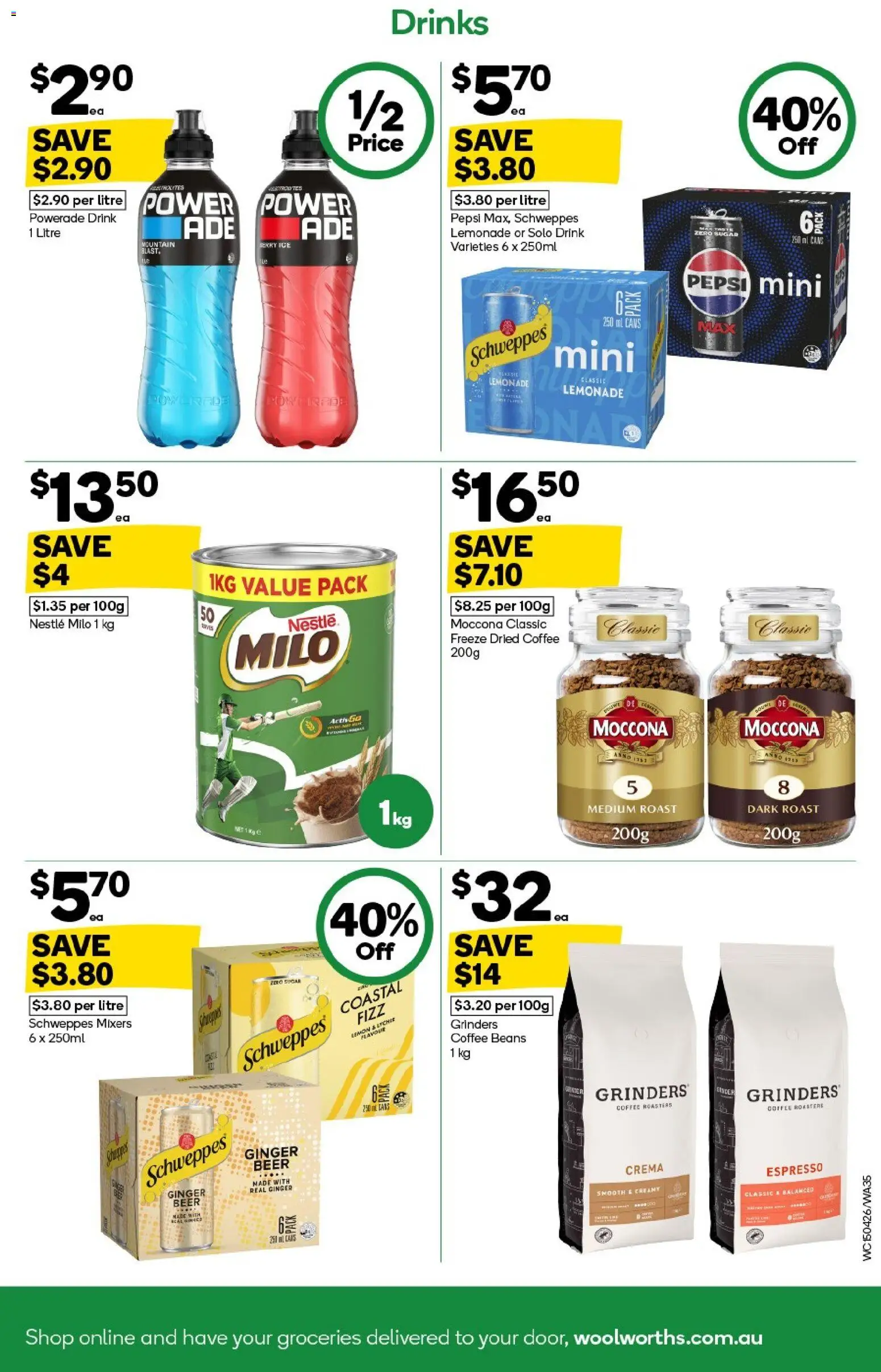 Woolworths catalogue - valid from 15.04.2026 | Page: 35 | Products: Ginger, Beer, Pepsi, Lemon