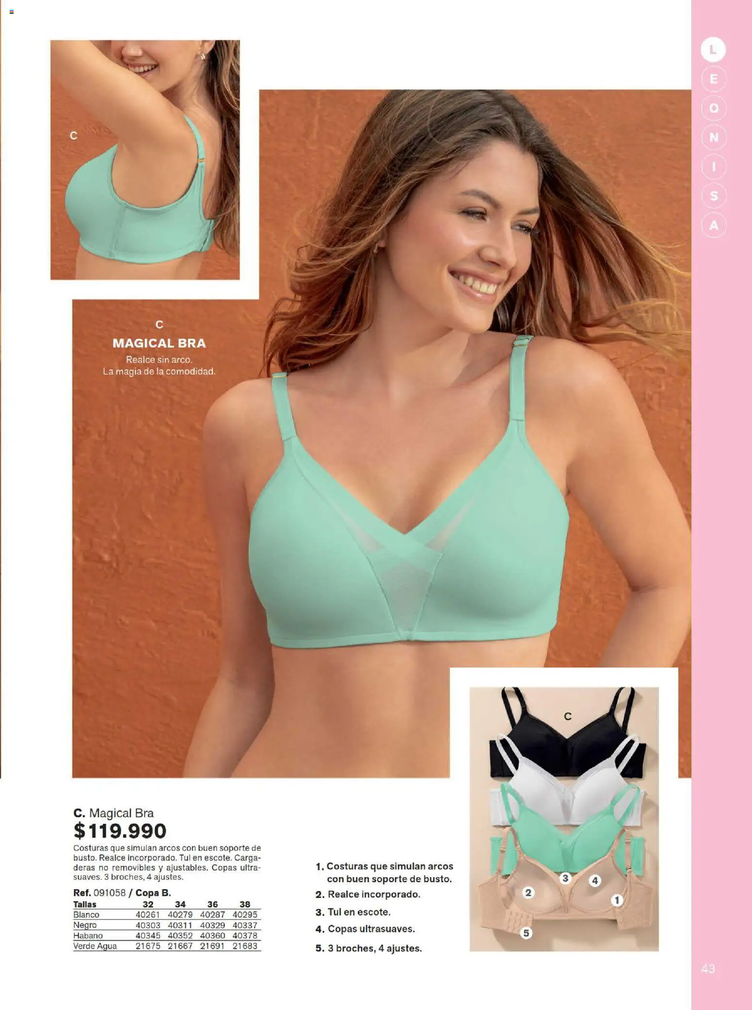 Leonisa revista - valida desde el 15/07/2026 | Página: 43 | Productos: Agua