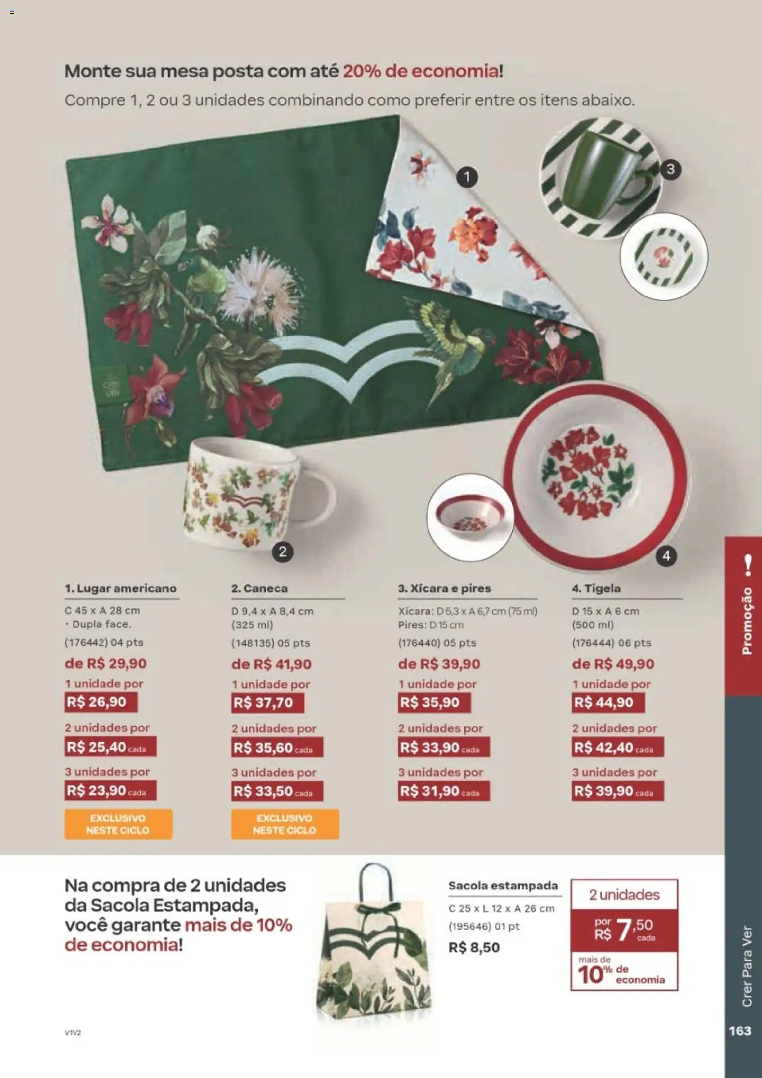 Natura Folheto - válido de 10/08/2026 | Página: 170 | Produtos: Mesa, Caneca, Tigela