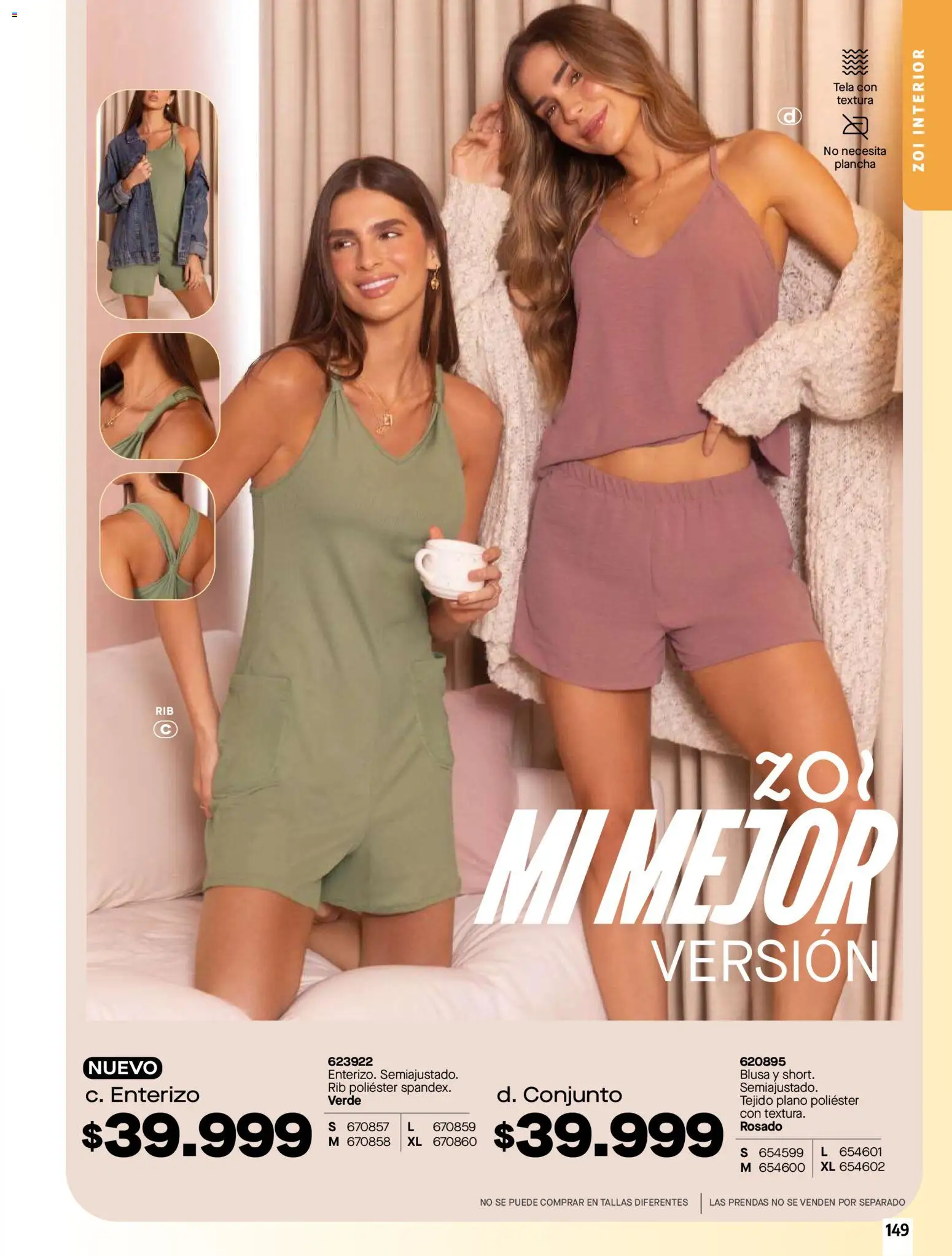 Carmel revista - valida desde el 01/04/2026 | Página: 149 | Productos: Plancha, Conjunto, Blusa, Enterizo