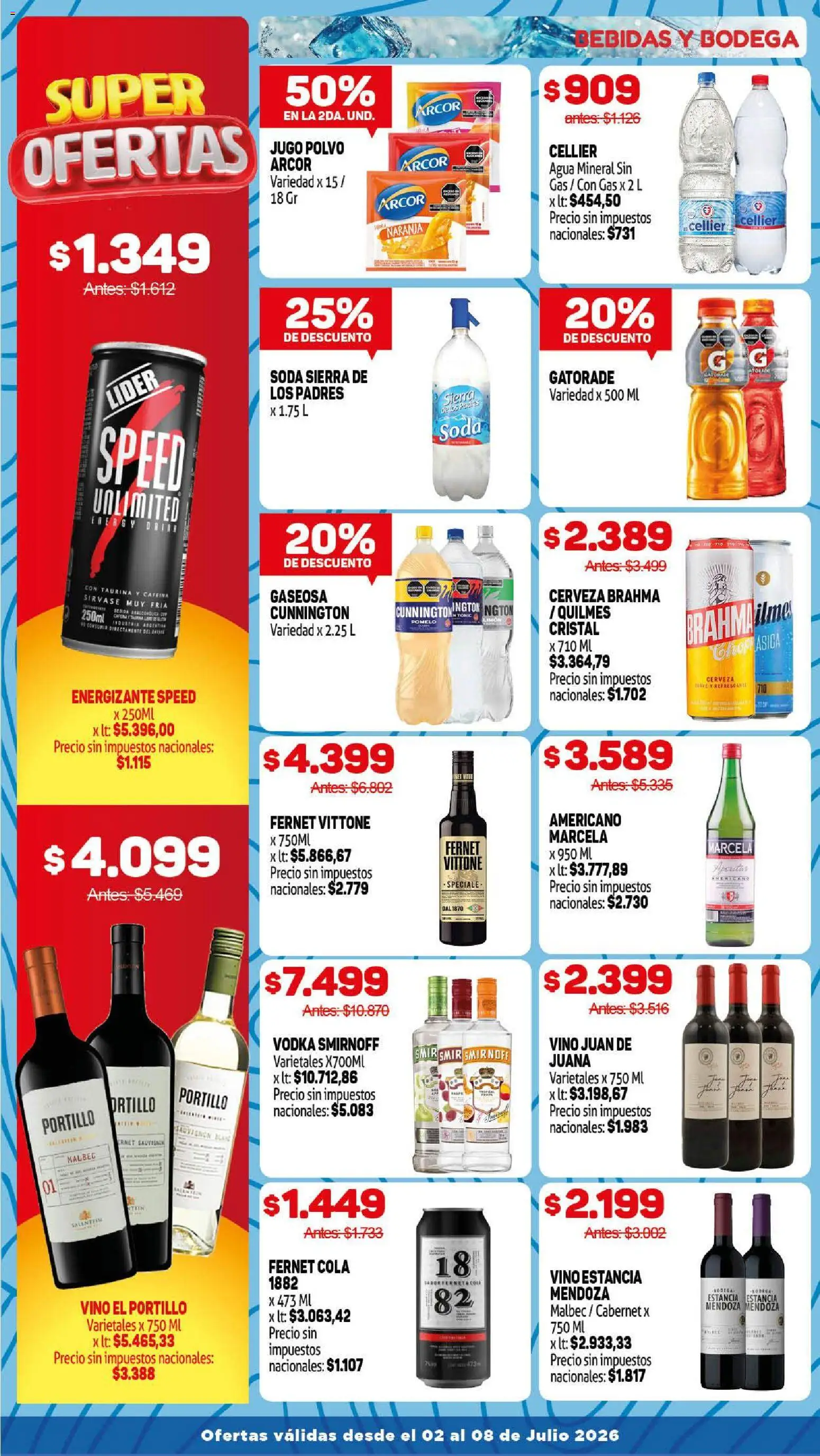 Makro ofertas │ válido desde el 02/07/2026 | Página: 11 | Productos: Polvo, Gaseosa, Pomelo, Cerveza