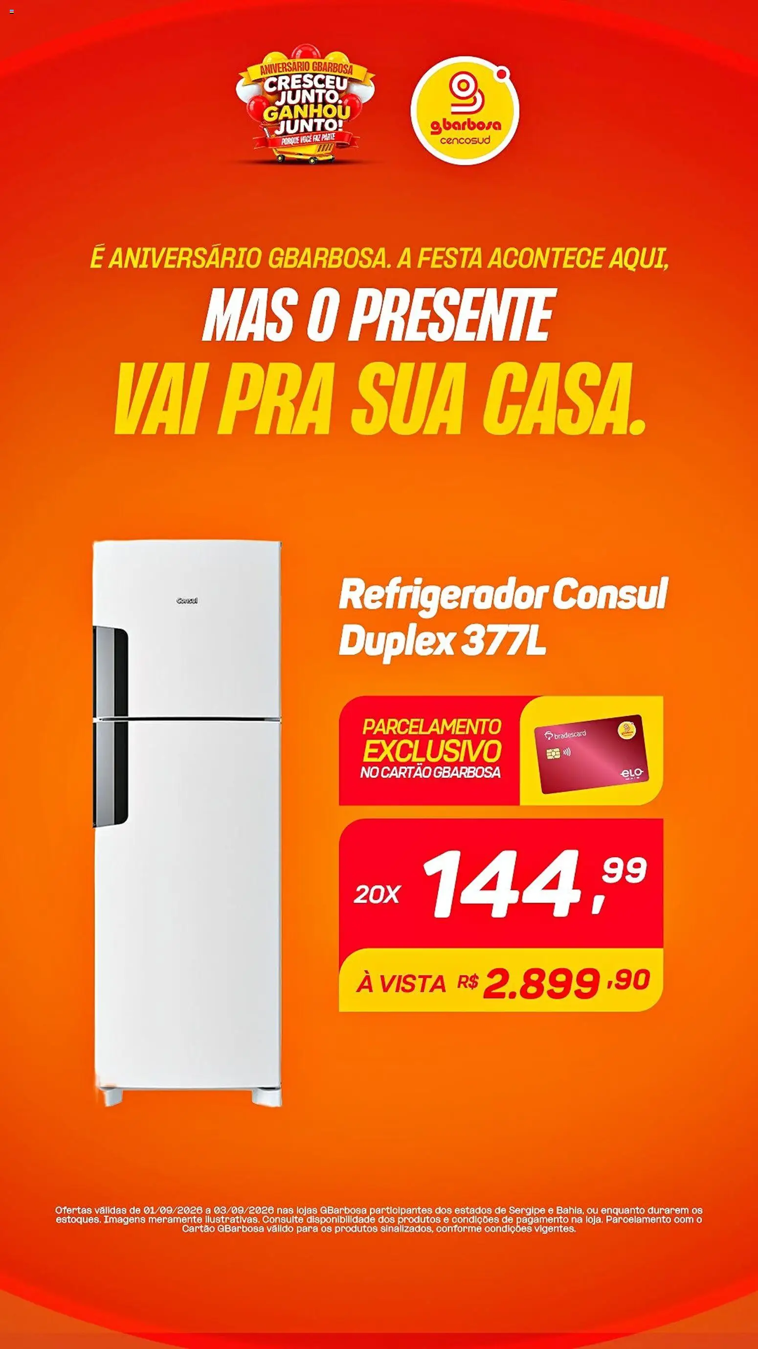 Gbarbosa Folheto - válido de 01/09/2026 | Página: 3 | Produtos: Refrigerador