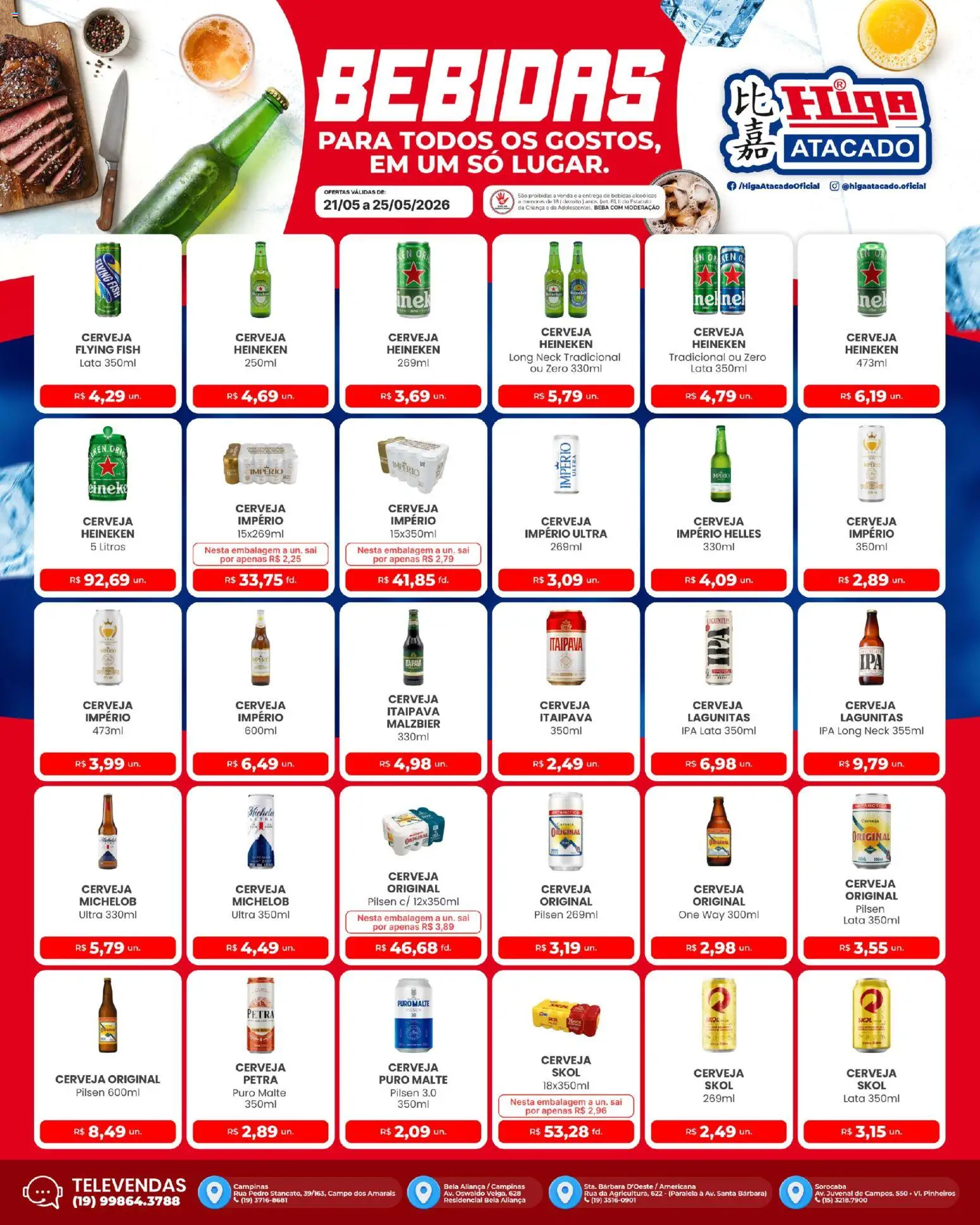 Higa Atacado Folheto - válido de 21.05.2026 | Página: 2 | Produtos: Aliança, Cerveja, Cerveja Heineken, Heineken