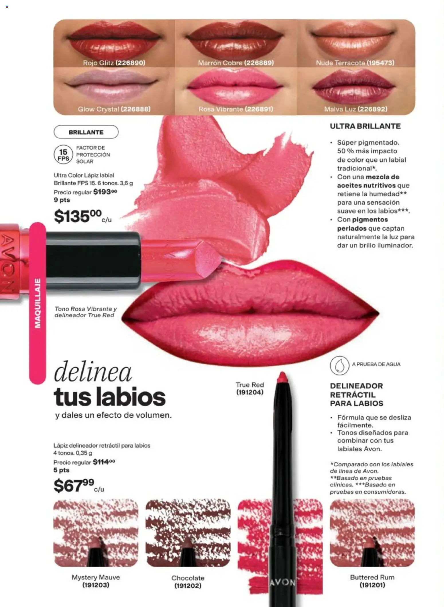 Nuevas ofertas de AVON válidas en toda la República Mexicana desde el 11/09/2026. ¡Encuentra las mejores ofertas en AVON campaña 14 2026! | Página: 30 | Productos: Agua, Chocolate, Maquillaje, Delineador