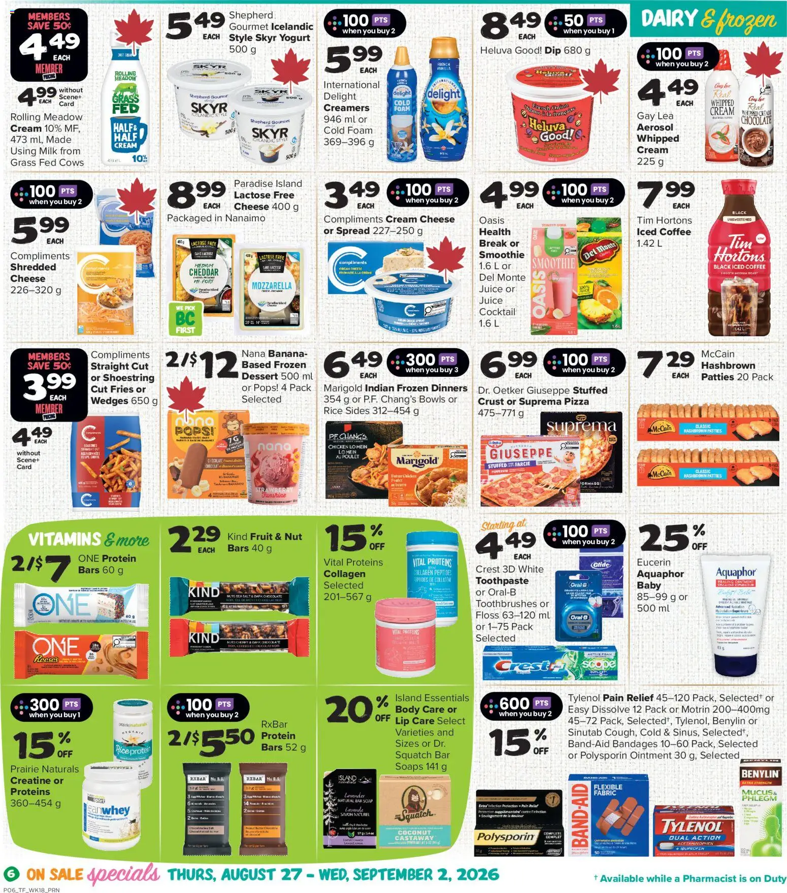 Thrifty Foods flyer valid from Aug 27, 2026 | Page: 7 | Products: Rice, Coconut, Cream, Toothpaste