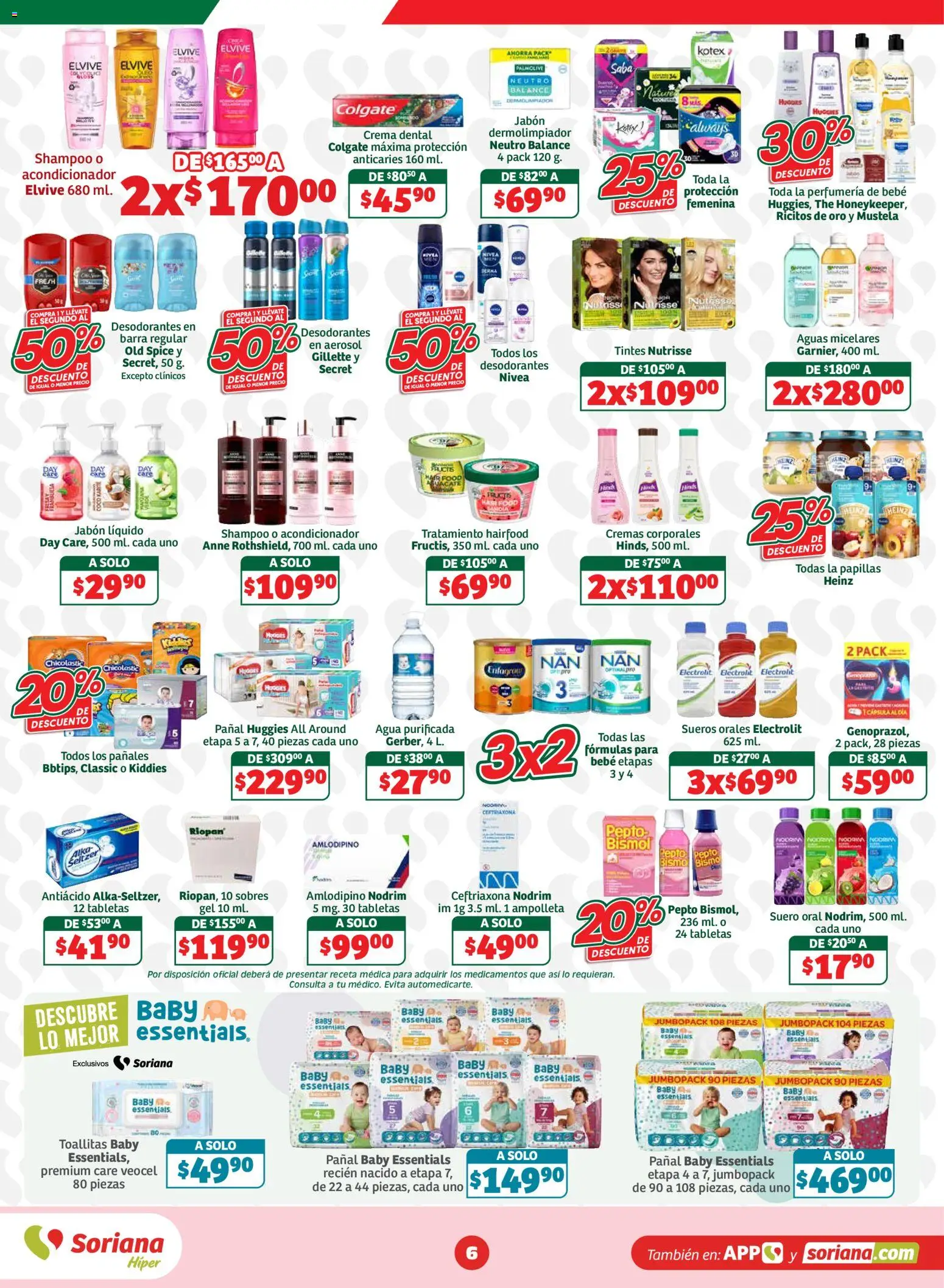 Nuevas ofertas de Soriana válidas en toda la República Mexicana desde el 11/09/2026. ¡Encuentra las mejores ofertas en Soriana folleto! | Página: 6
