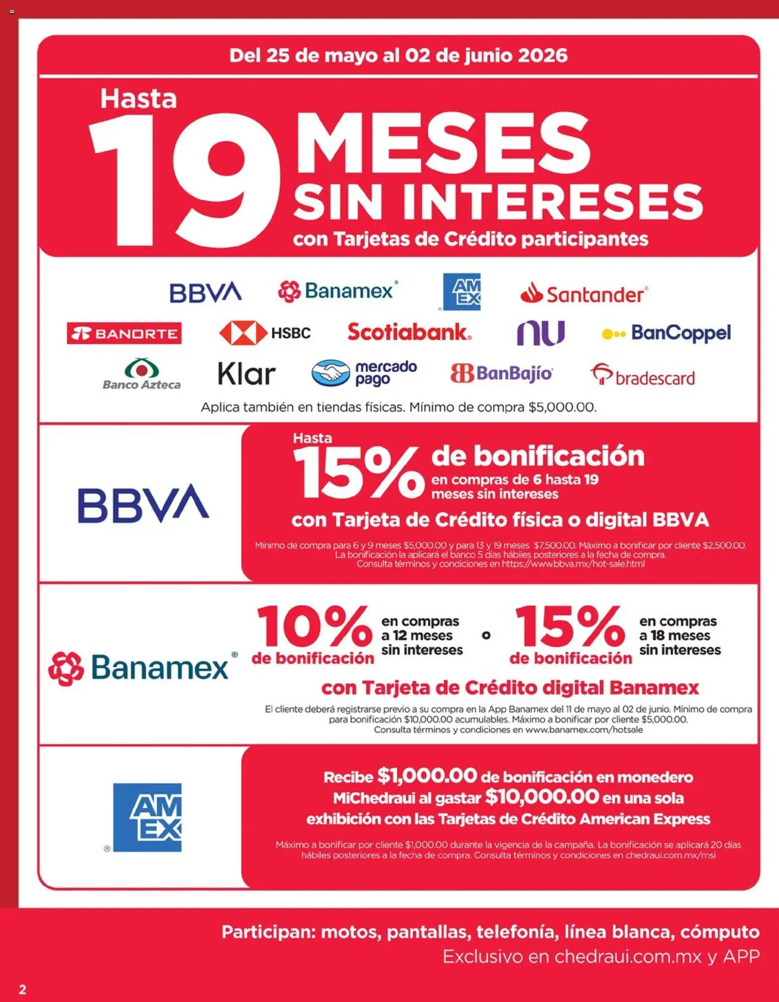 Nuevas ofertas de Chedraui válidas en toda la República Mexicana desde el 25.05.2026. ¡Encuentra las mejores ofertas en Chedraui Hot Sale! | Página: 2