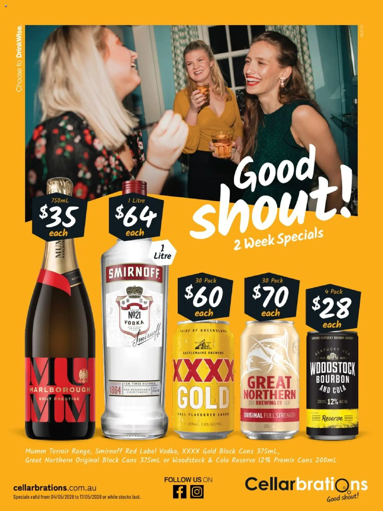 Cellarbrations catalogue - valid from 04.05.2026 | Page: 1 | Products: Bourbon, Vodka