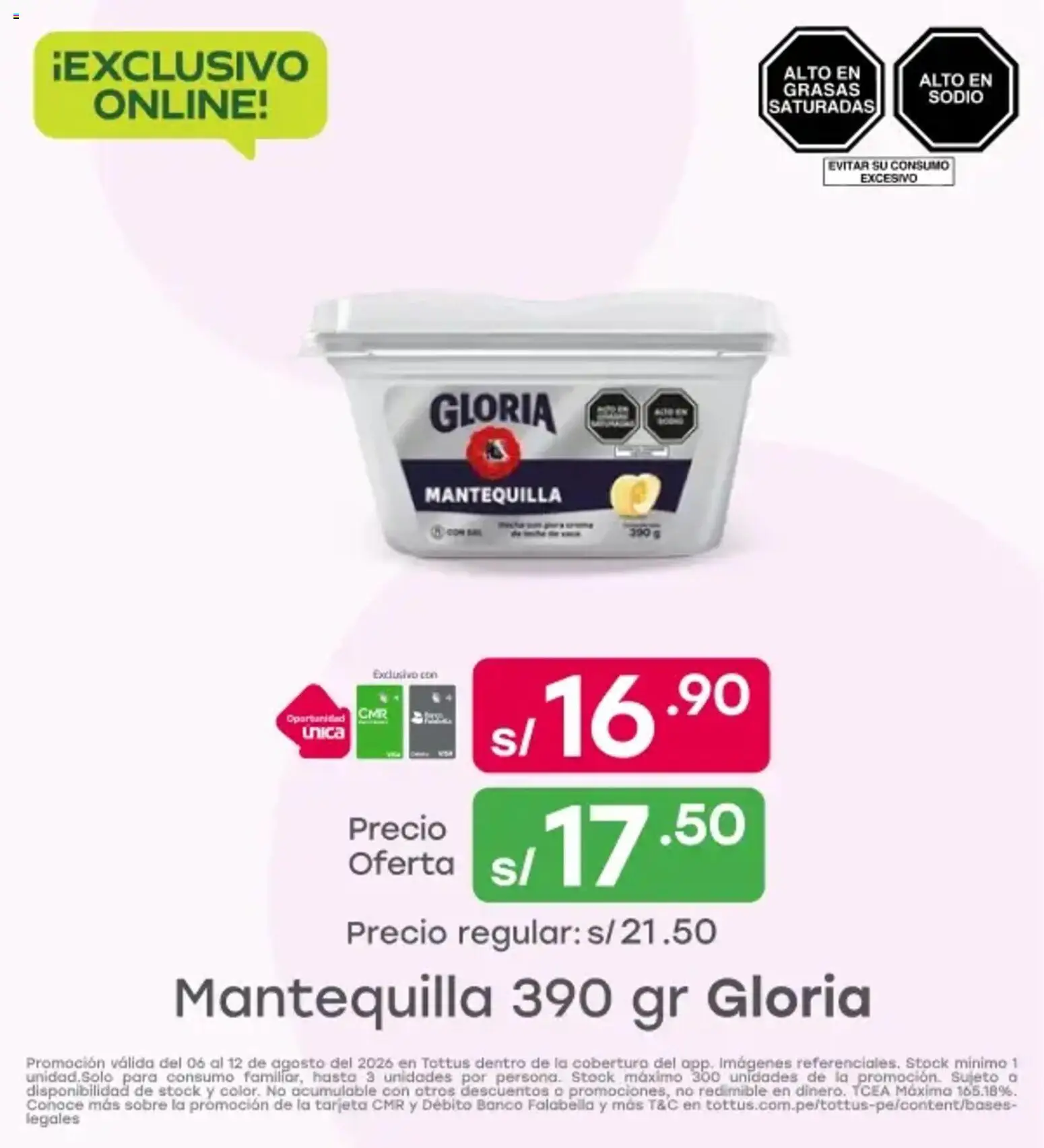 Catálogo Tottus válido desde 06/08/2026 | Página: 3 | Productos: Mantequilla