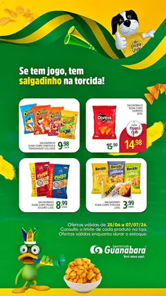 Supermercado Guanabara ofertas Salgadinhos - Pré-Visualização do folheto da loja Supermercado Guanabara, válido de 25/06/2026
