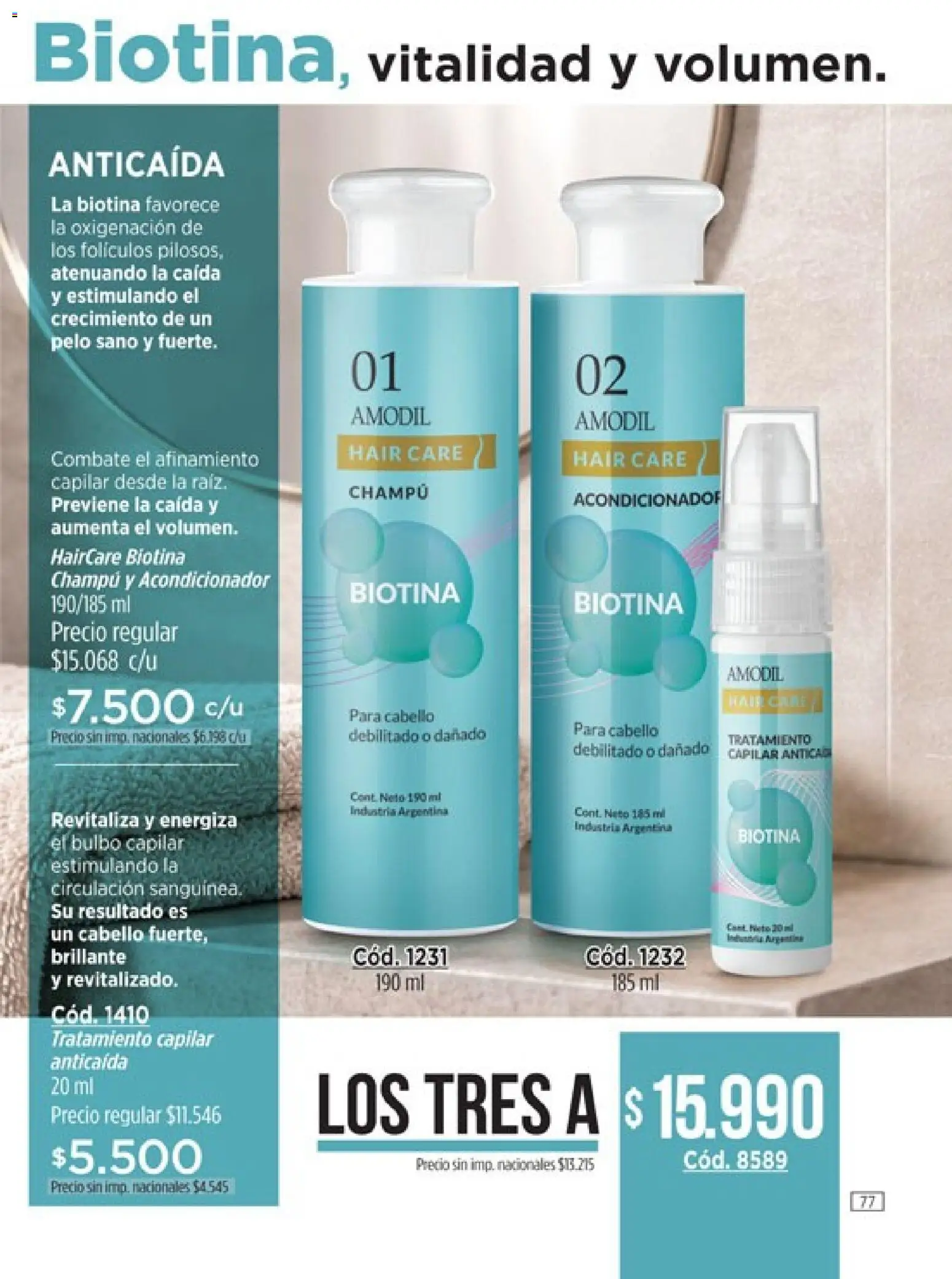 Catálogo Amodil Campaña 9 │ válido desde el 05.05.2026 | Página: 77 | Productos: Champú, Acondicionador