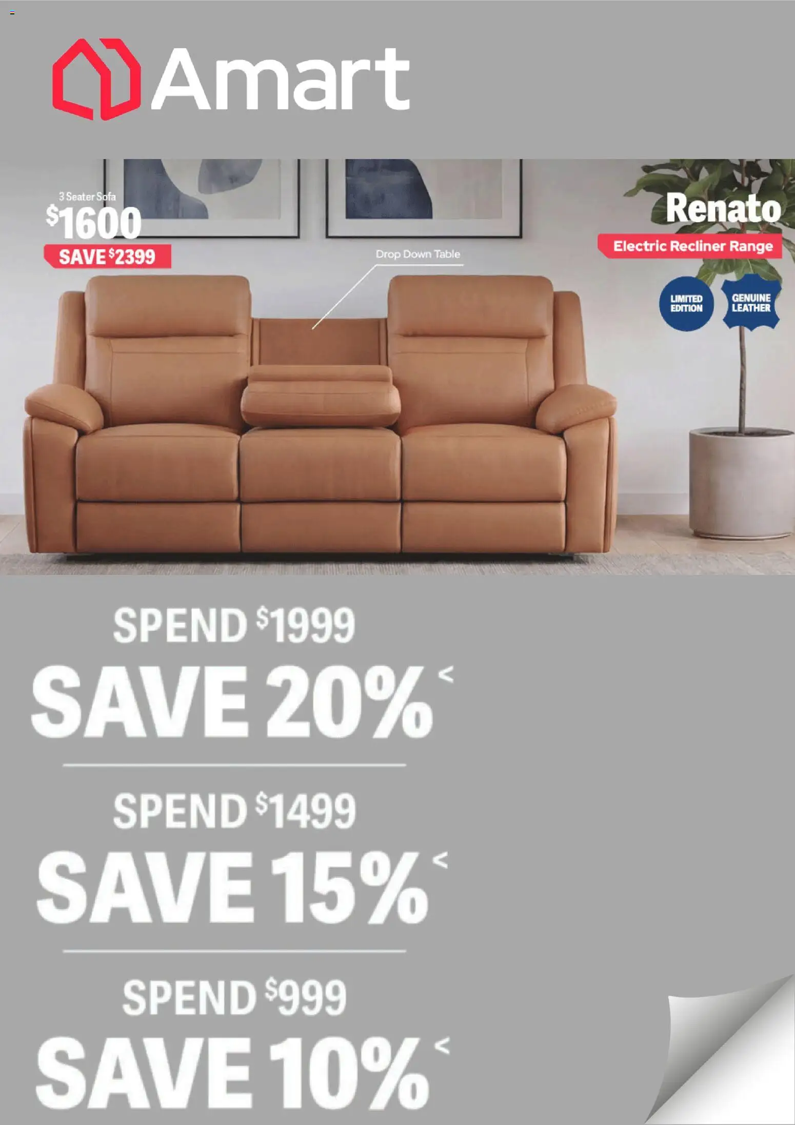 Amart Furniture catalogue - valid from 05.06.2026 | Page: 1 | Products: Sofa, Table, Recliner