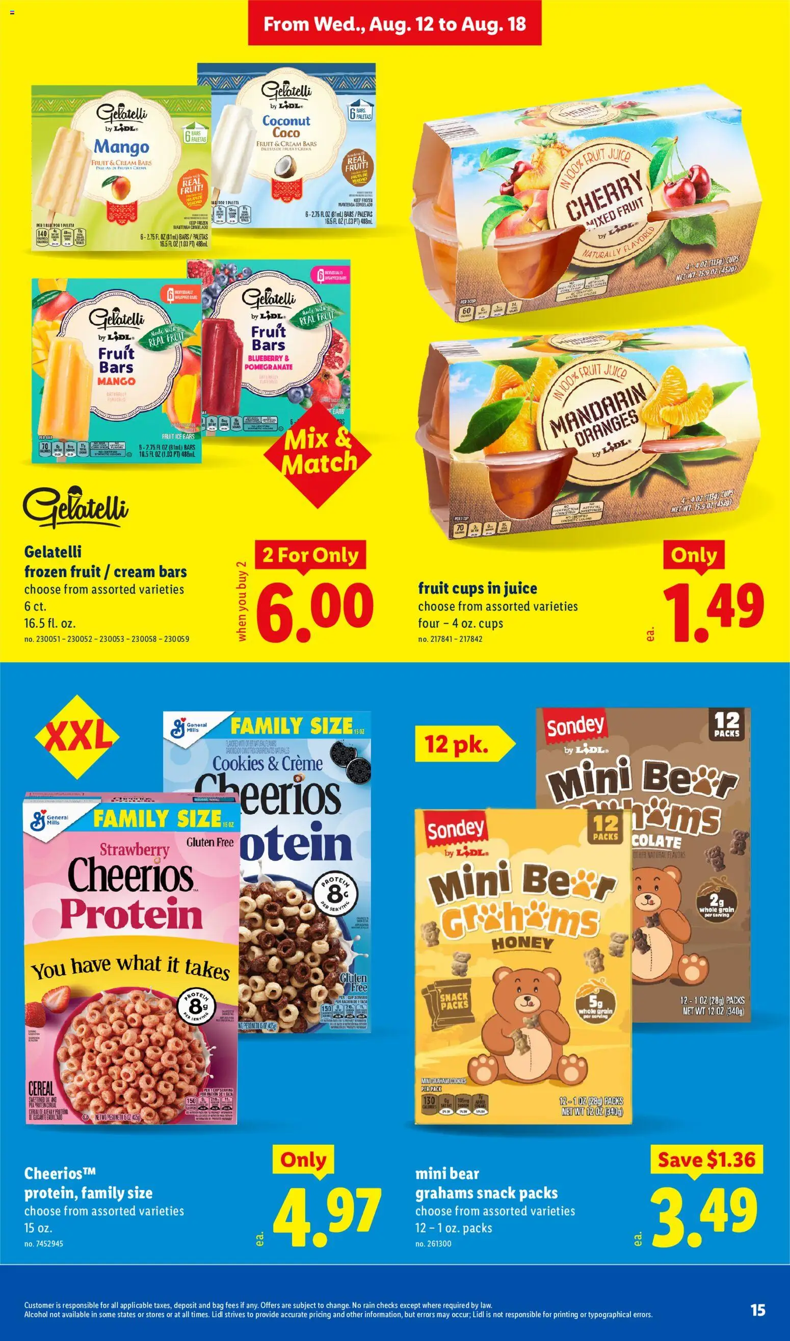 Lidl Weekly Ad - valid from 08/12/2026 | Page: 15 | Products: Pomegranate, Protein, Cream, Bag
