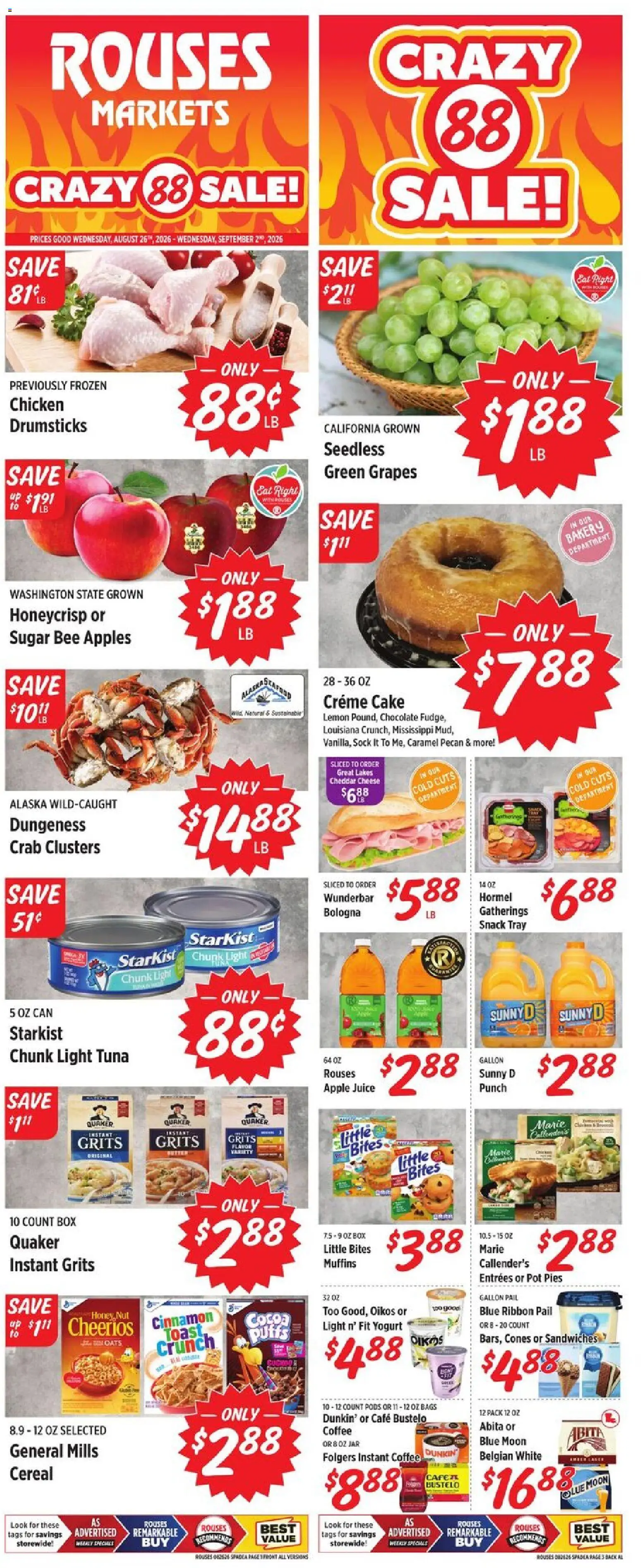 Rouses Weekly Ad - AL - valid from 08/26/2026 | Page: 2 | Products: Box, Cheese, Chocolate, Instant coffee