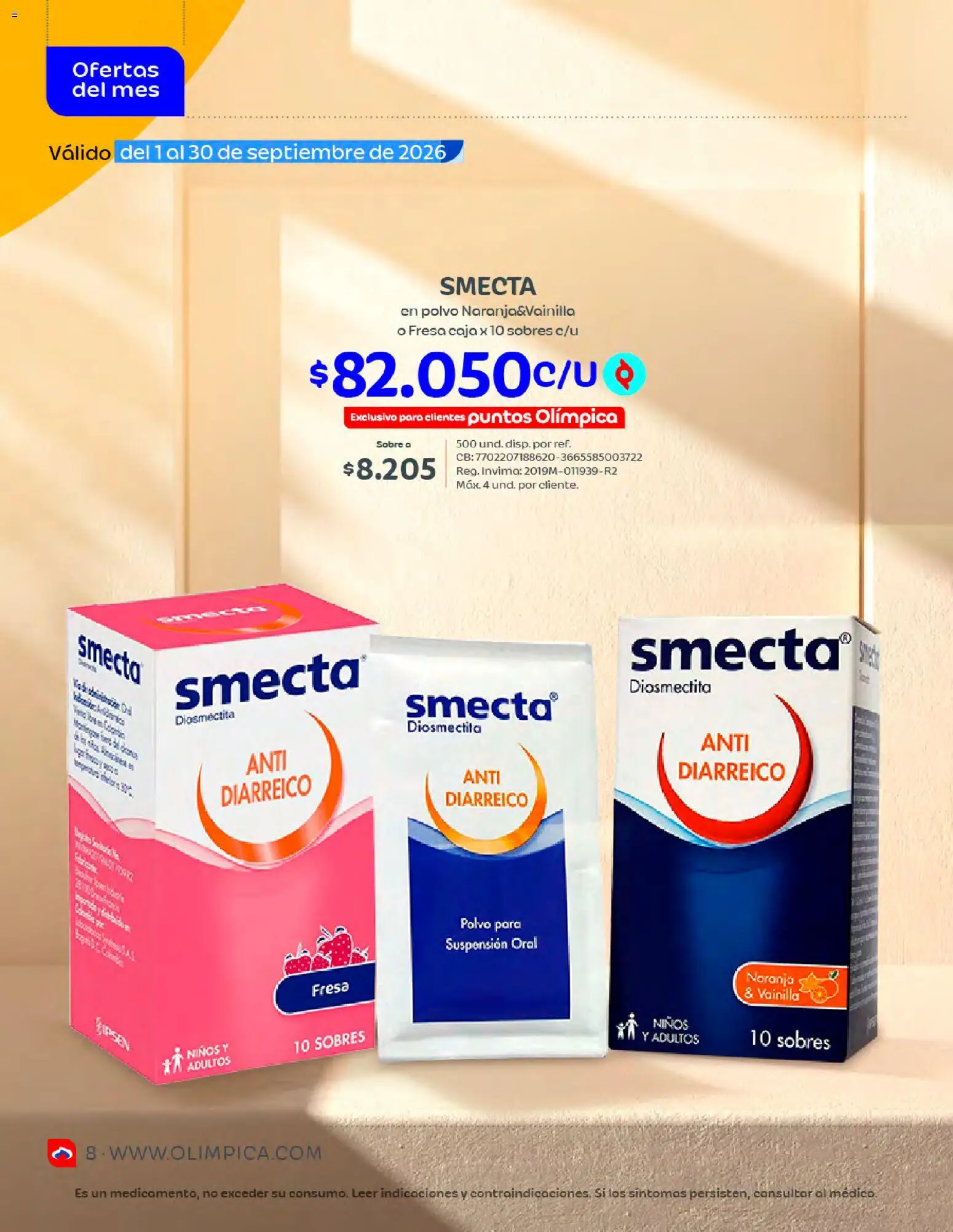 Olímpica revista - valida desde el 01/09/2026 | Página: 8 | Productos: Fresa, Sobre, Caja, Polvo
