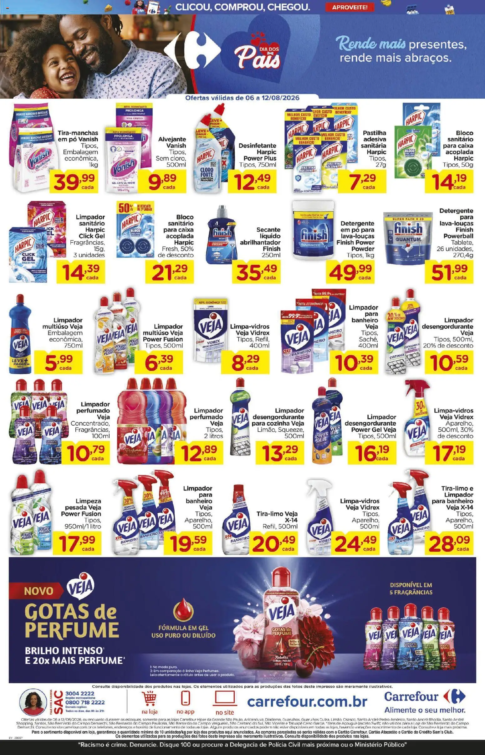 Carrefour Folheto - válido de 06/08/2026 | Página: 5 | Produtos: Pó, Abrilhantador, Detergente, Perfumes